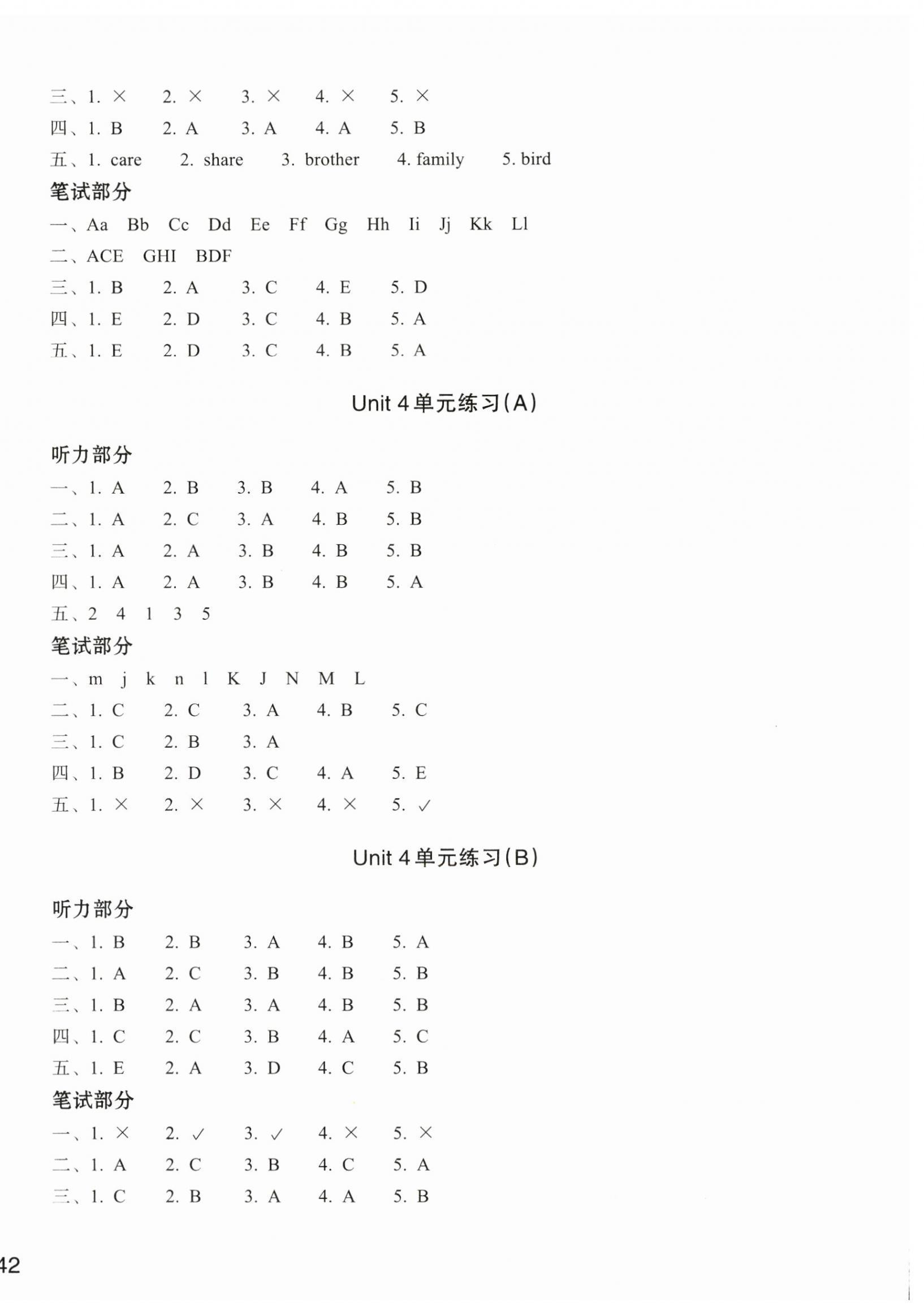 2024年新編單元能力訓練卷三年級英語上冊人教版 第4頁