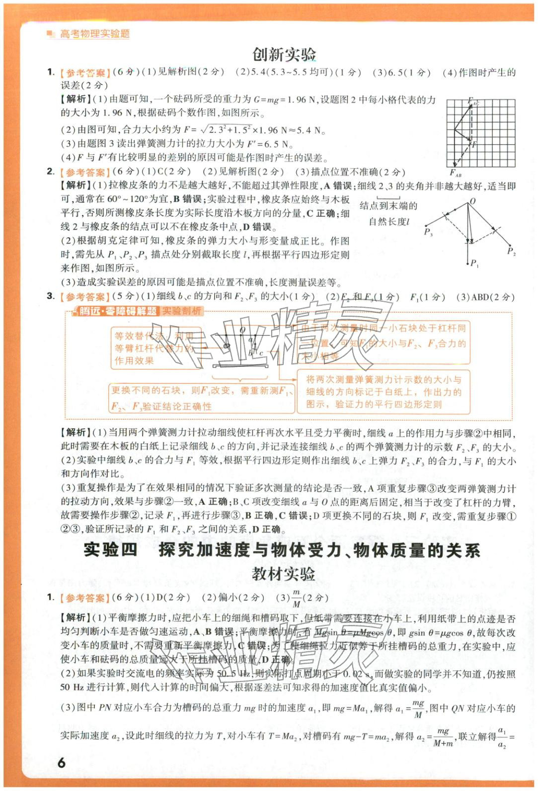 2025年腾远高考实验题物理 参考答案第6页