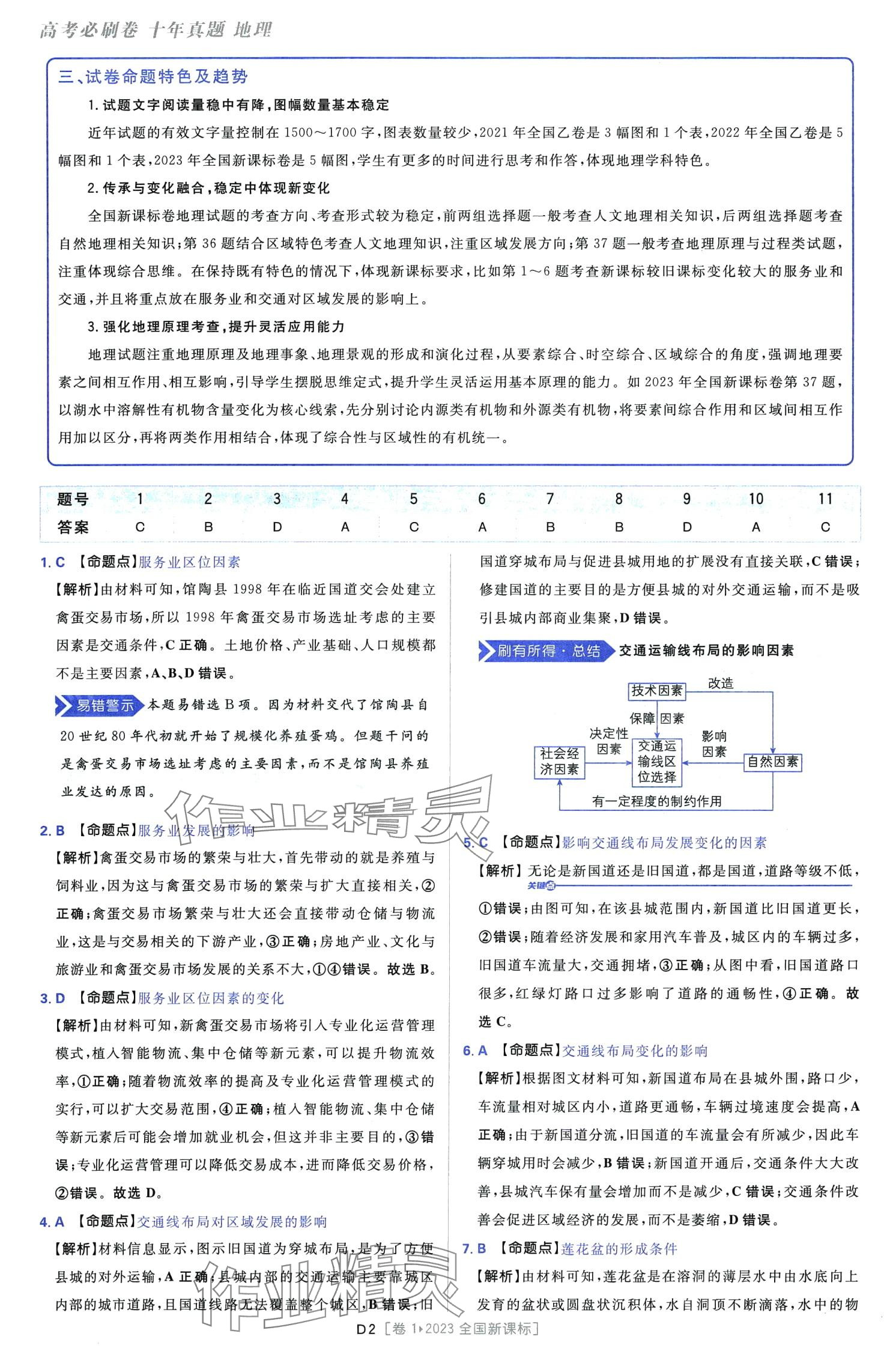 2024年高考必刷卷十年真題高中地理通用版 第4頁