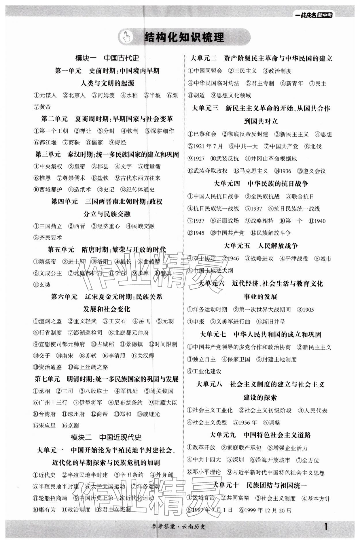 2026年一战成名考前新方案历史云南专版&nbsp;第3页