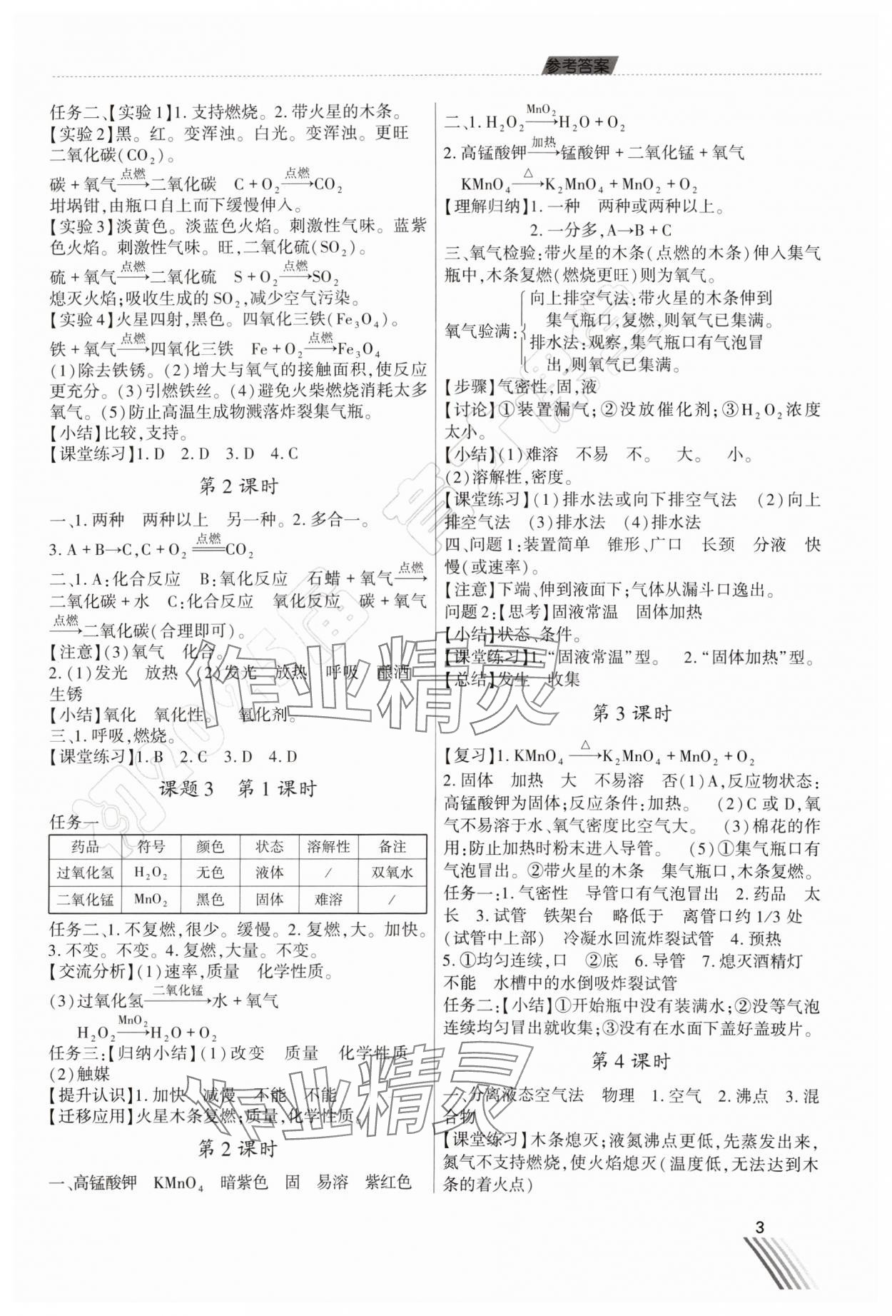 2024年育才課堂教學(xué)案九年級化學(xué)上冊人教版 第3頁