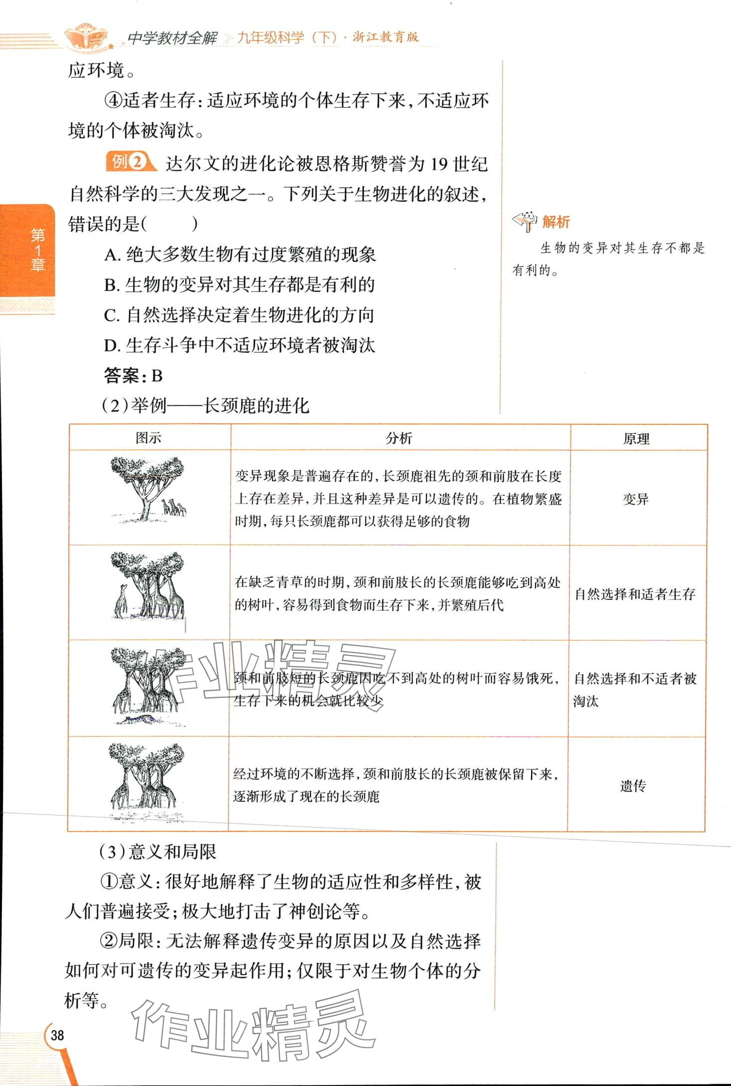 2024年教材全解九年級科學下冊浙教版 第38頁