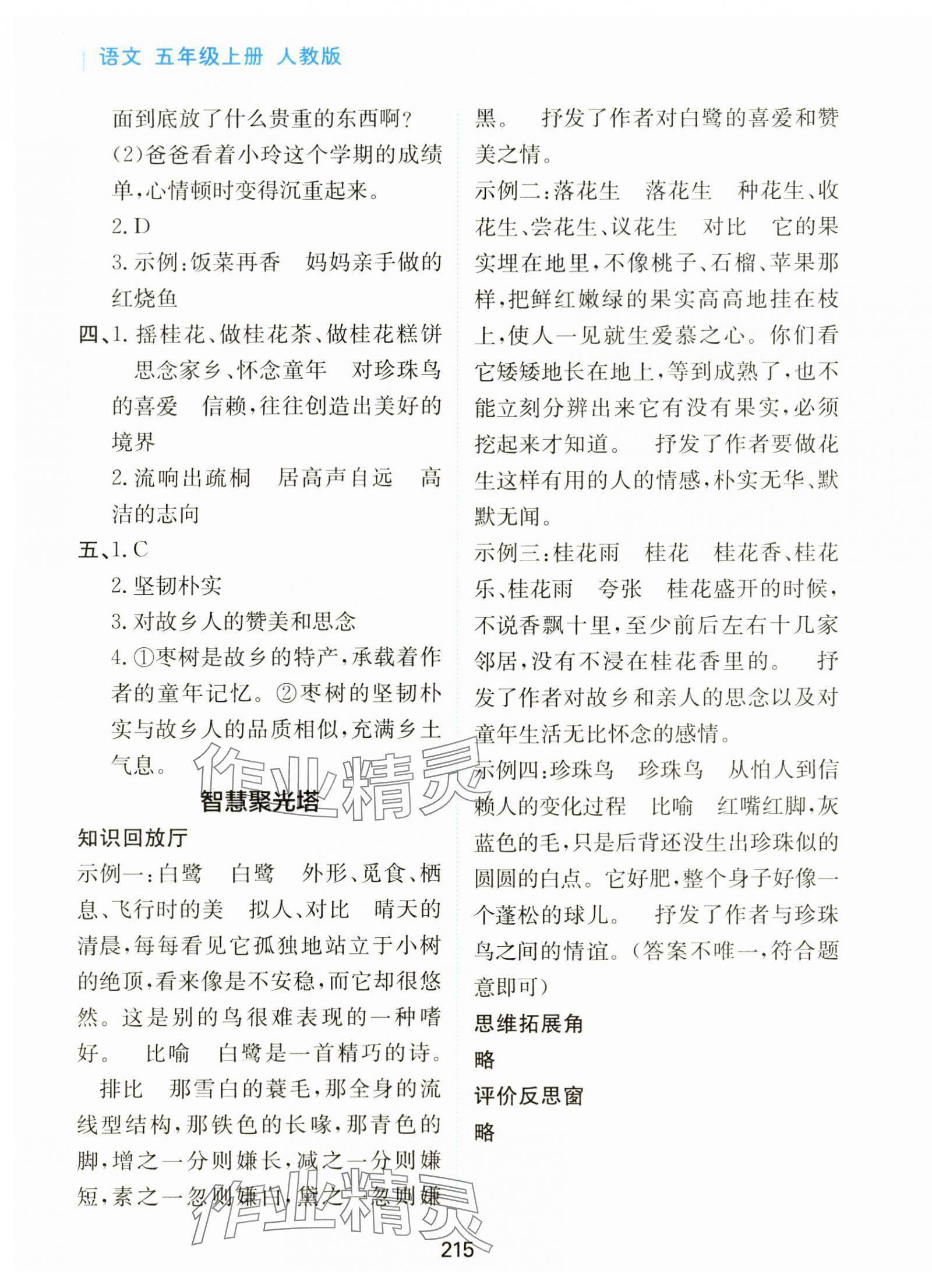 2025年资源与评价黑龙江教育出版社五年级语文上册人教版 第5页