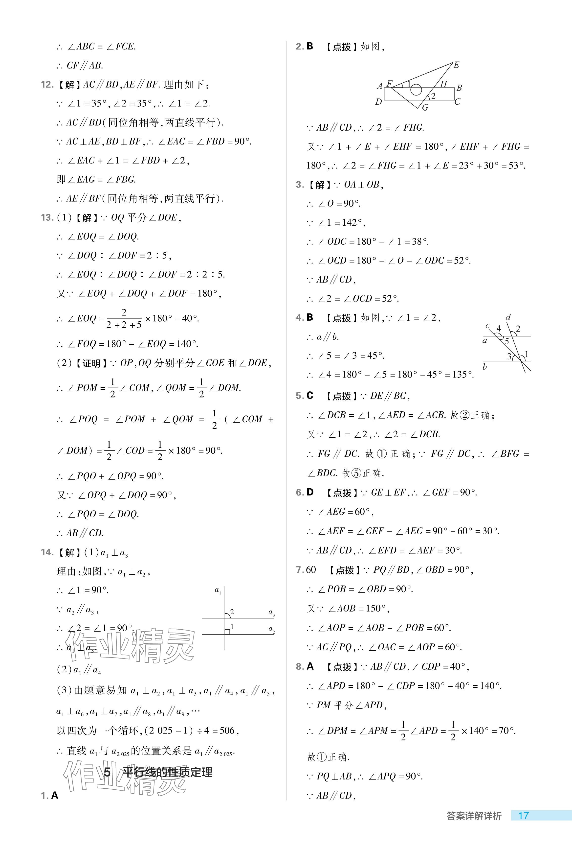 2024年綜合應(yīng)用創(chuàng)新題典中點(diǎn)七年級(jí)數(shù)學(xué)下冊(cè)魯教版54制 參考答案第17頁(yè)