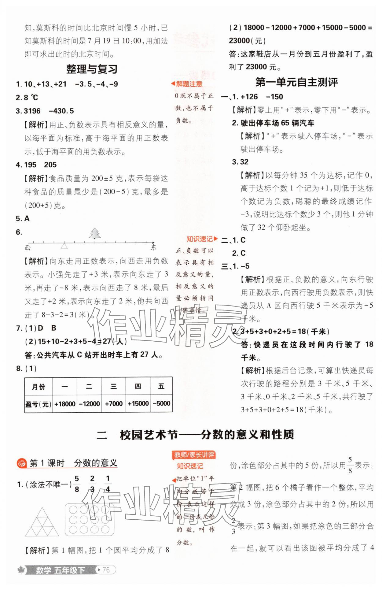 2025年小學(xué)必刷題五年級數(shù)學(xué)下冊青島版 參考答案第2頁