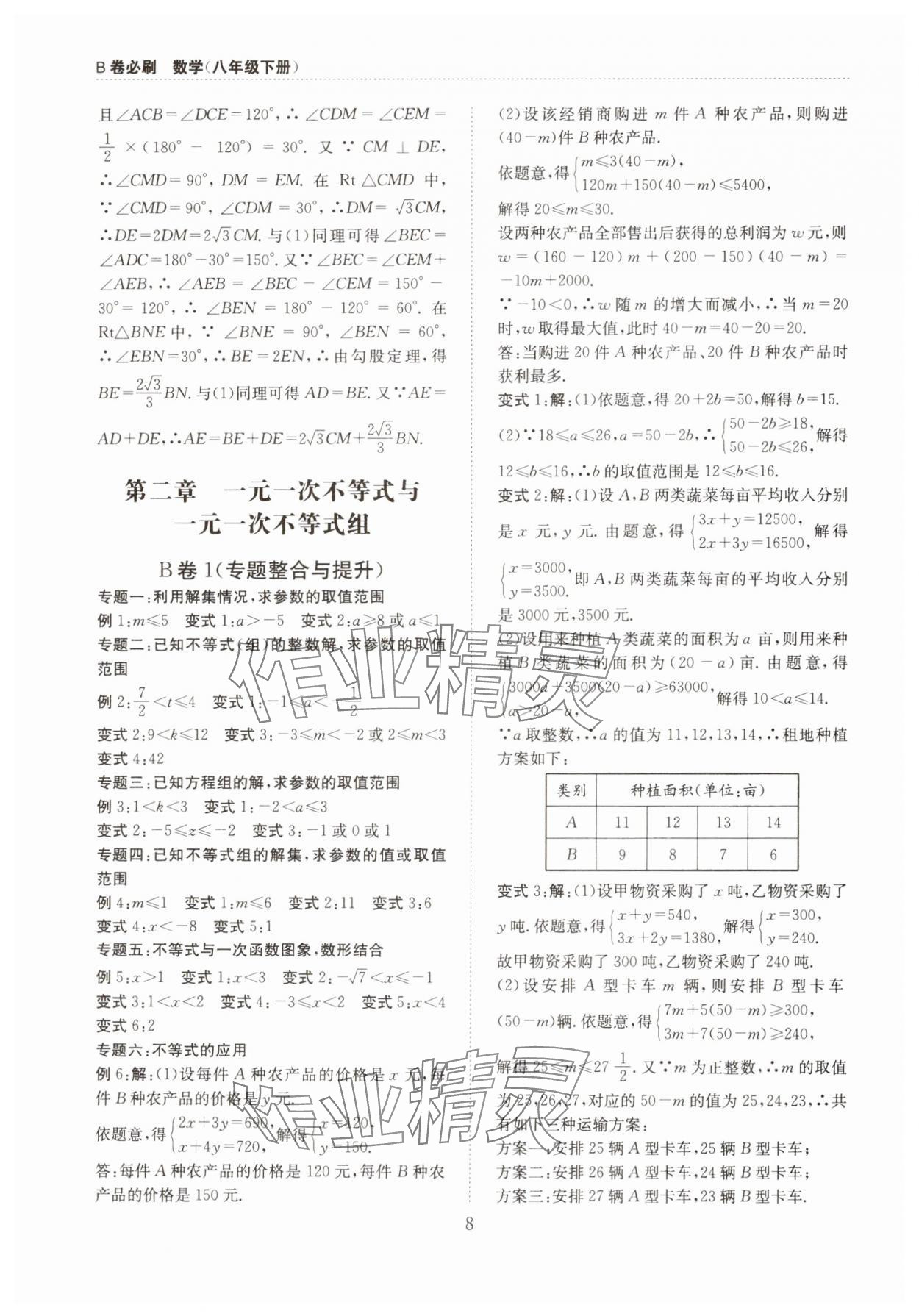 2025年B卷必刷八年級(jí)數(shù)學(xué)下冊(cè)北師大版 第8頁
