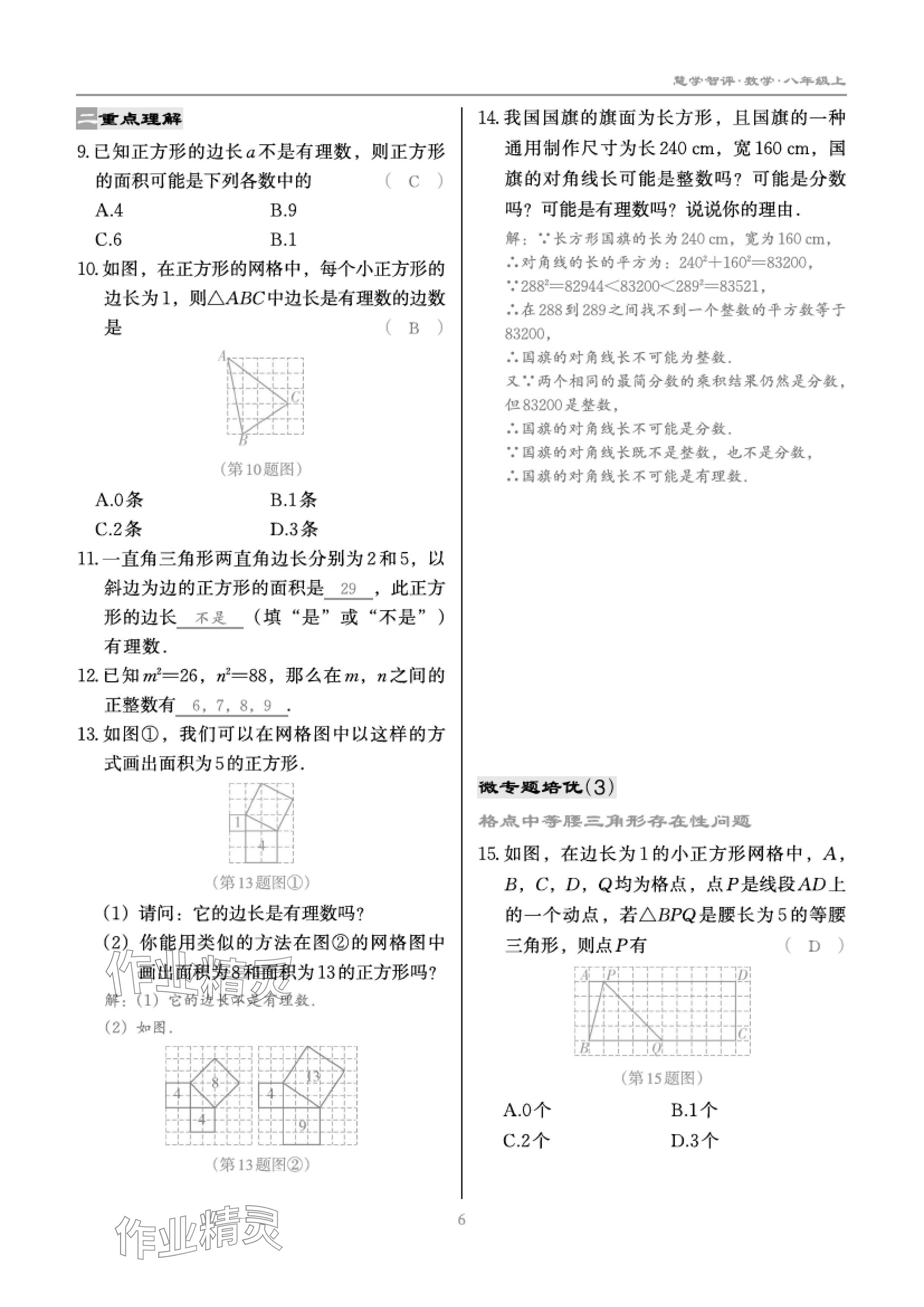 2024年慧學(xué)智評(píng)八年級(jí)數(shù)學(xué)上冊(cè)北師大版 參考答案第13頁