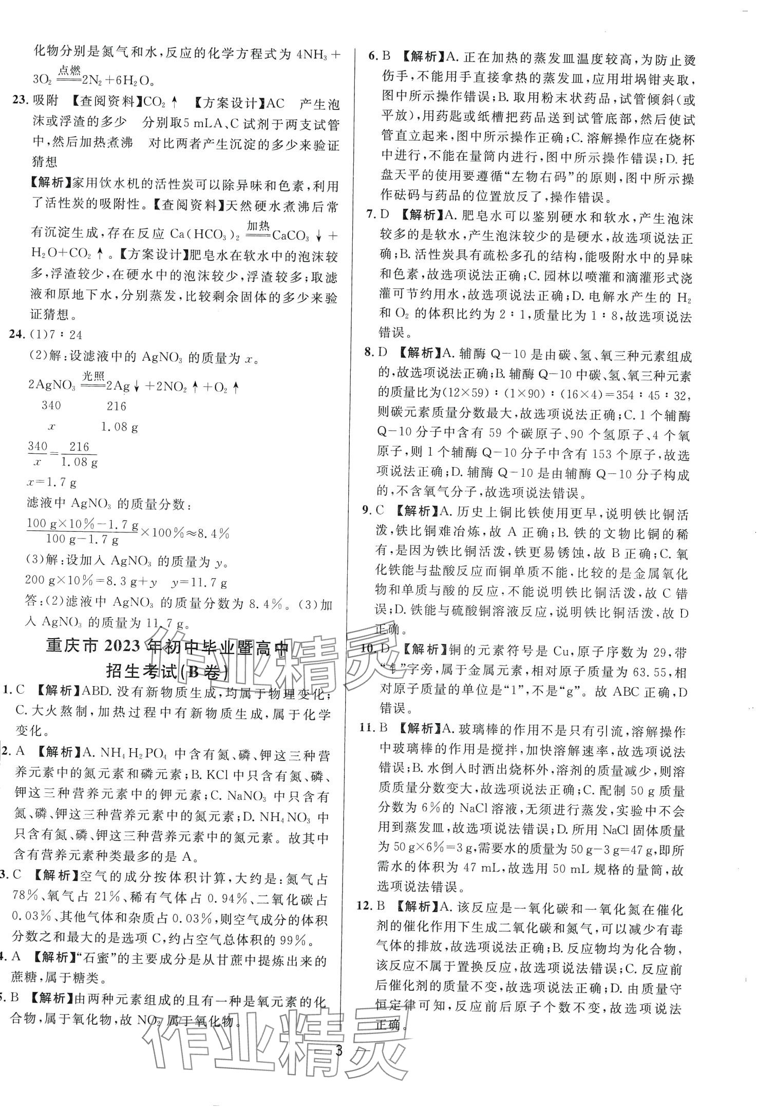 2024年中考必備南方出版社化學重慶專版 第5頁