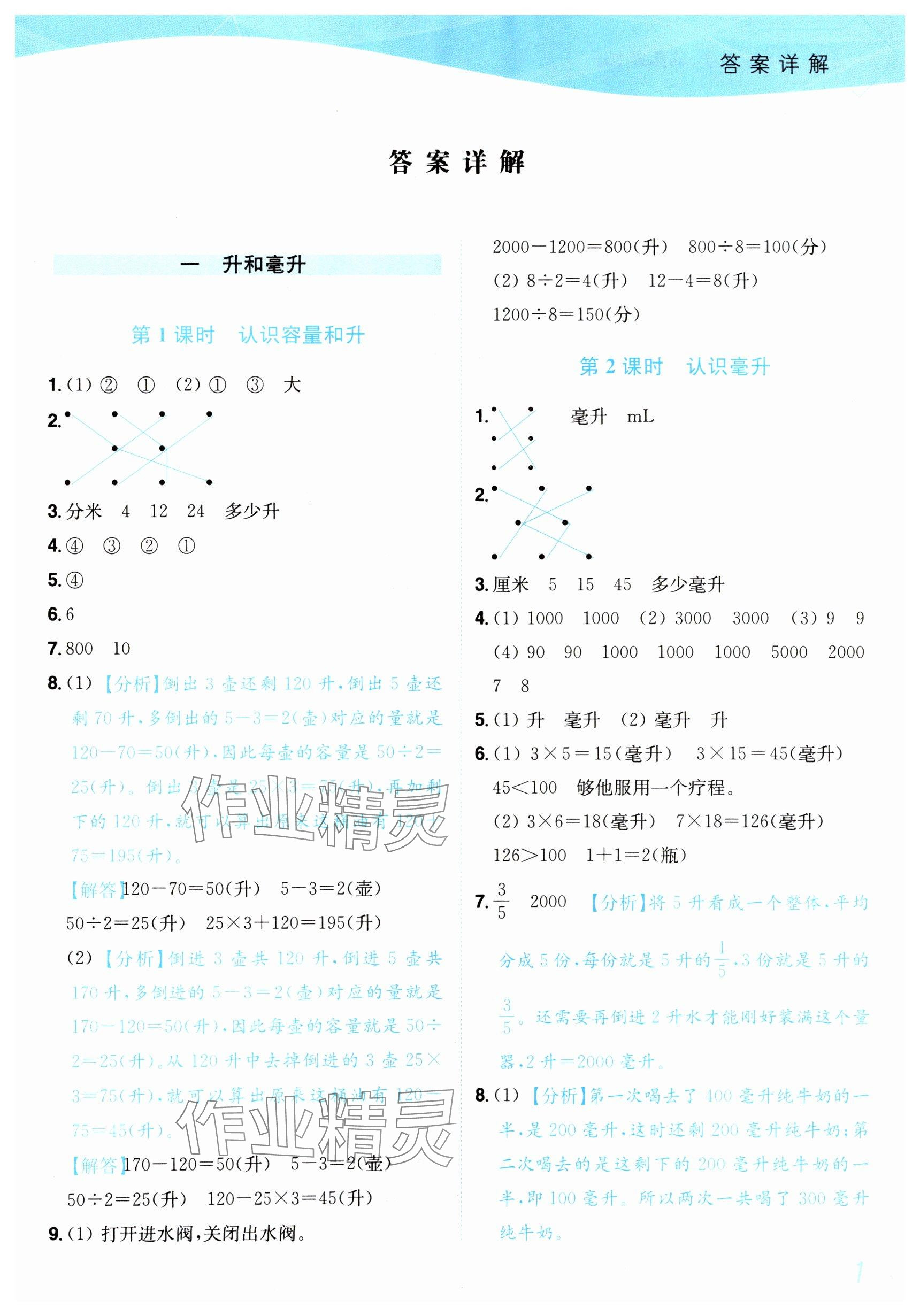 2025年小題狂做培優(yōu)作業(yè)本四年級(jí)數(shù)學(xué)上冊(cè)蘇教版 第1頁(yè)