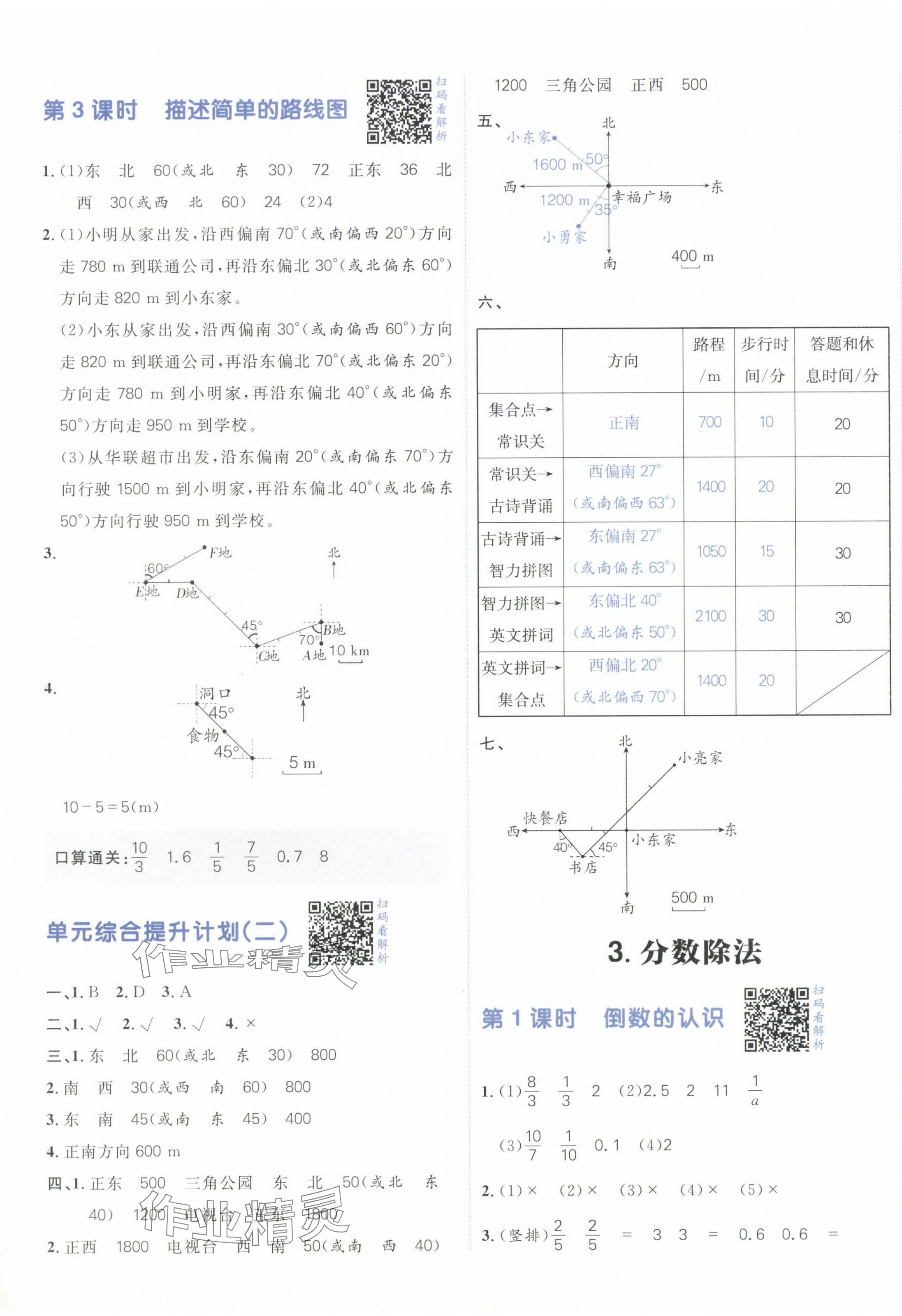 2024年陽光計劃小學(xué)同步六年級數(shù)學(xué)上冊人教版 第5頁