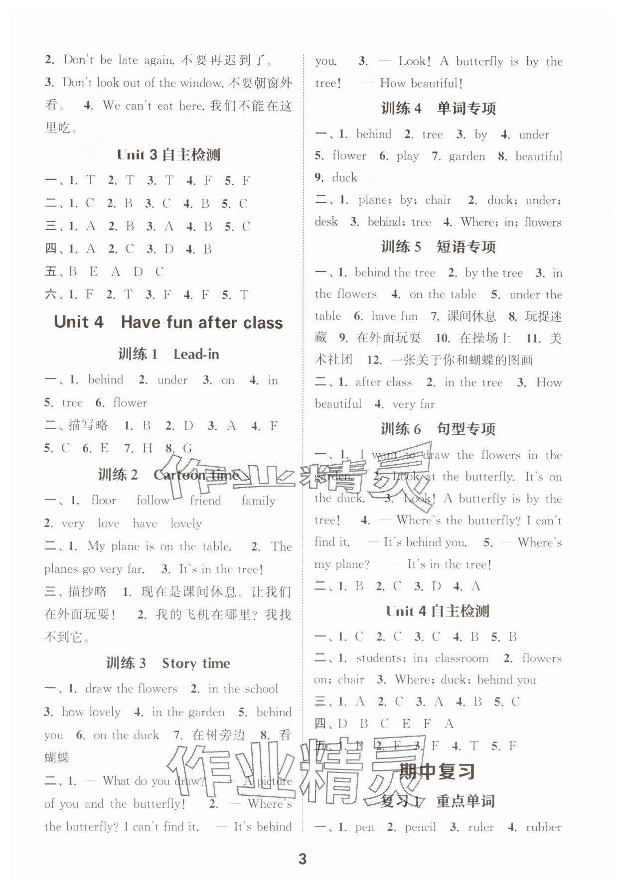 2025年默写能手三年级英语下册译林版 第3页