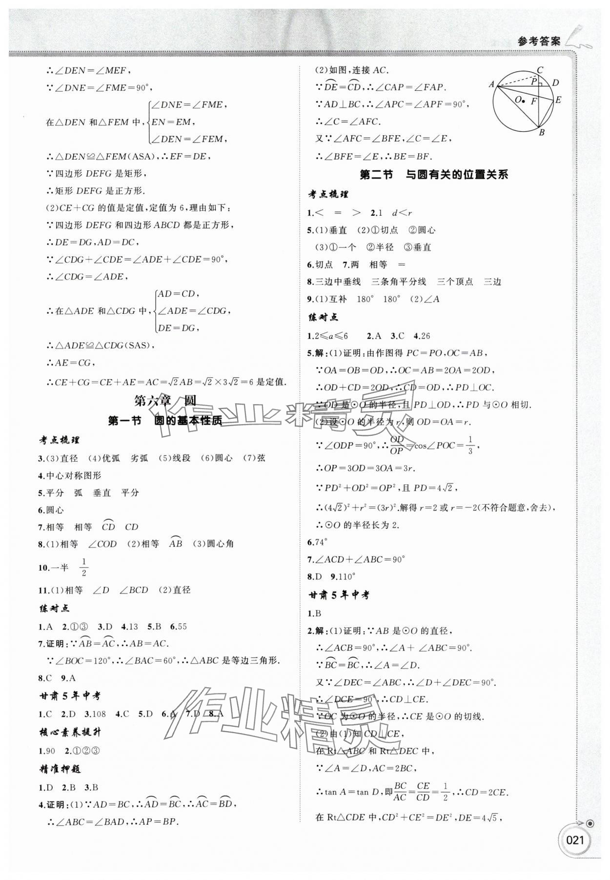 2025年首席中考数学甘肃专版&nbsp;第21页