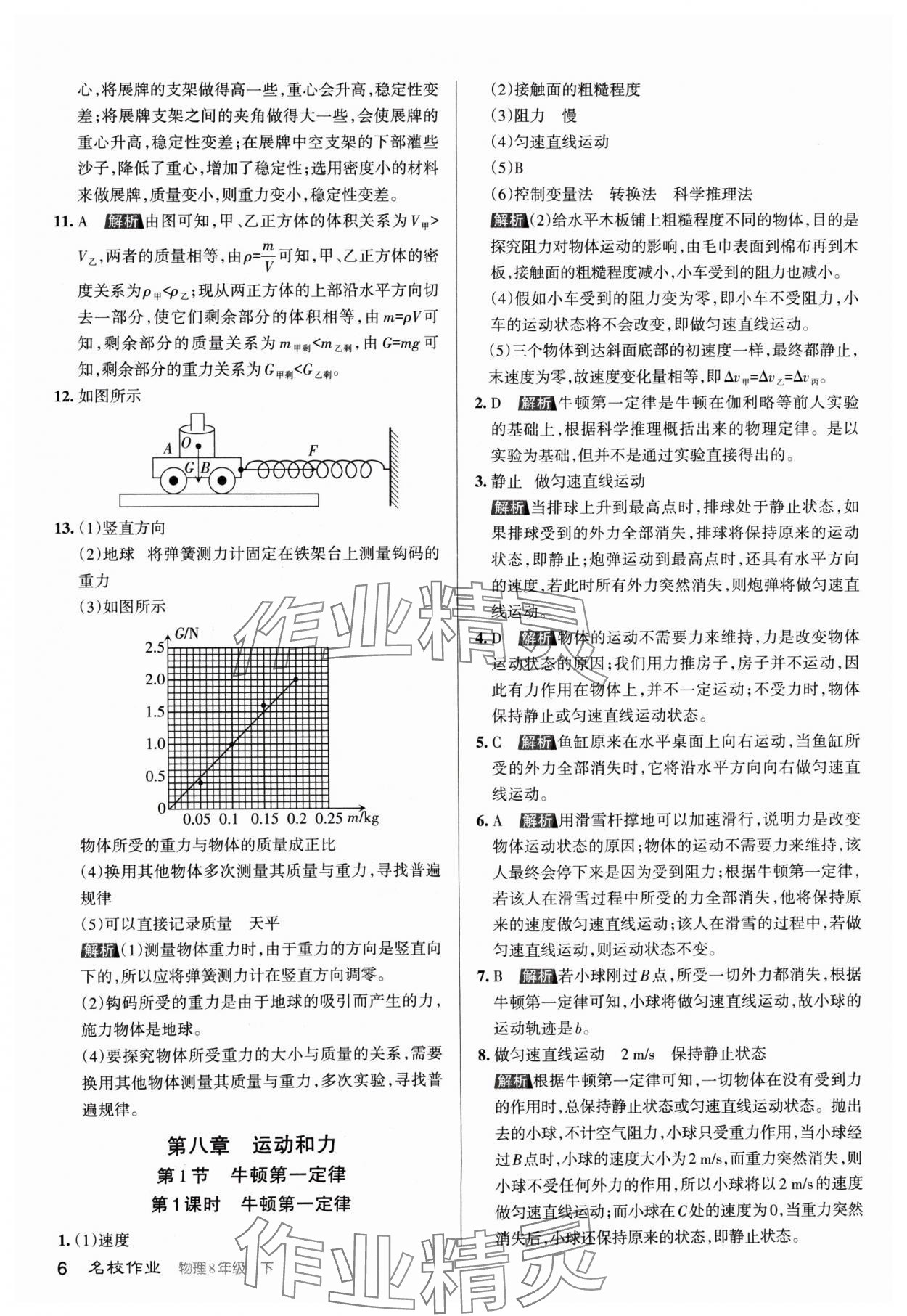 2024年名校作業(yè)八年級(jí)物理下冊(cè)人教版山西專版 第6頁