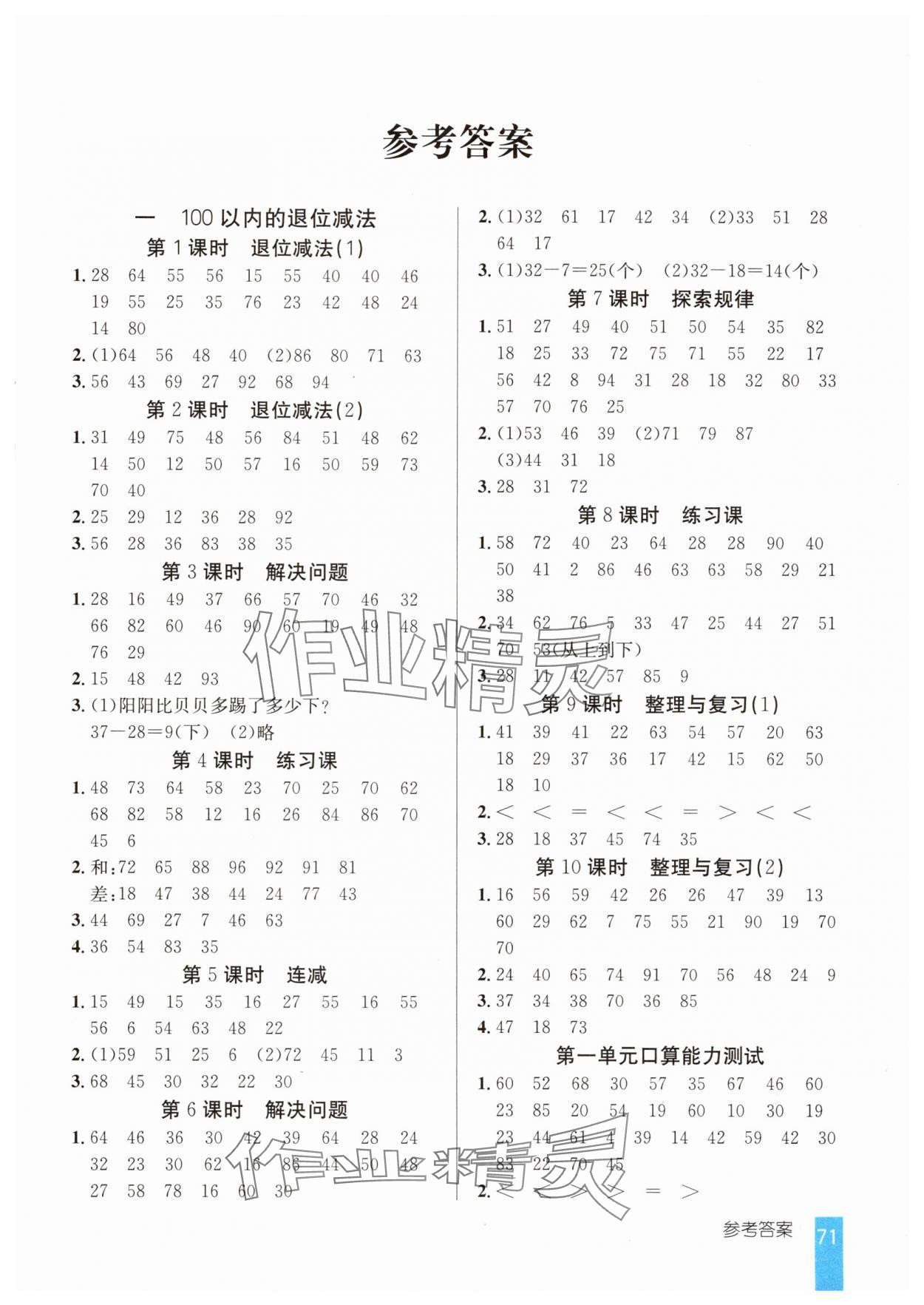 2025年1日1练口算题卡二年级上册西师大版 第1页