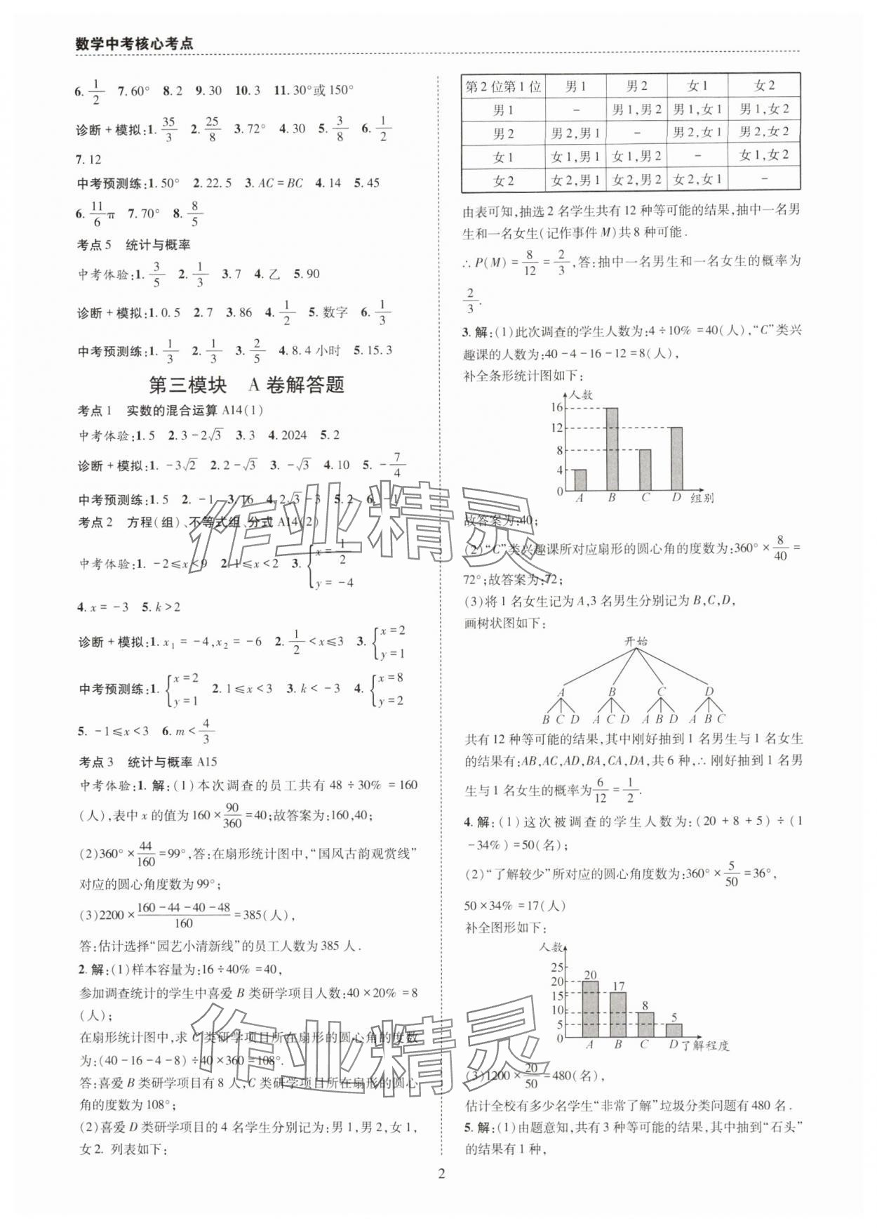 2025年中考A+B核心考点必刷数学 第2页
