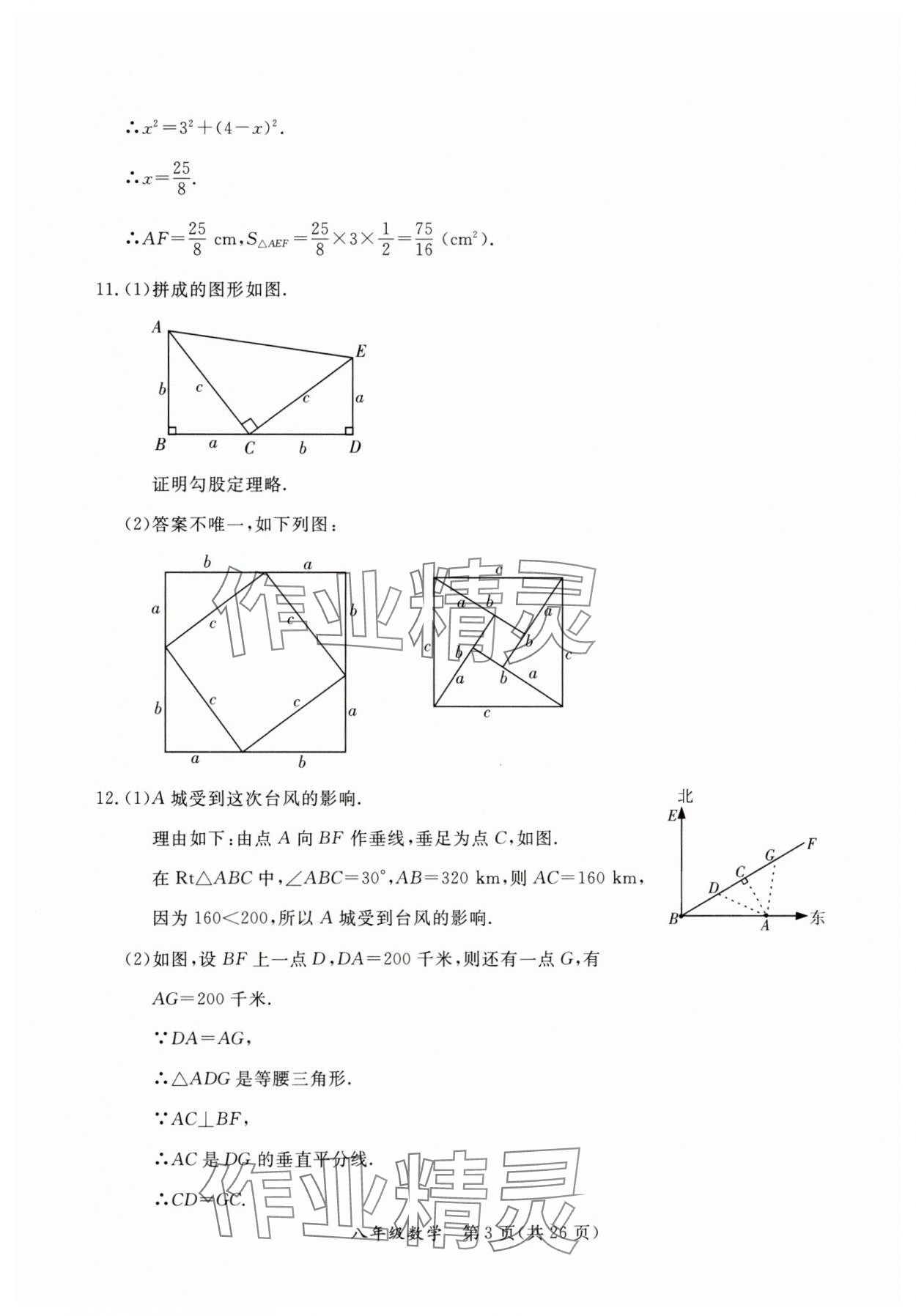 2024年暑假作業(yè)延邊教育出版社八年級(jí)B版數(shù)學(xué)人教版英語人教版生物北師版河南專版 參考答案第3頁