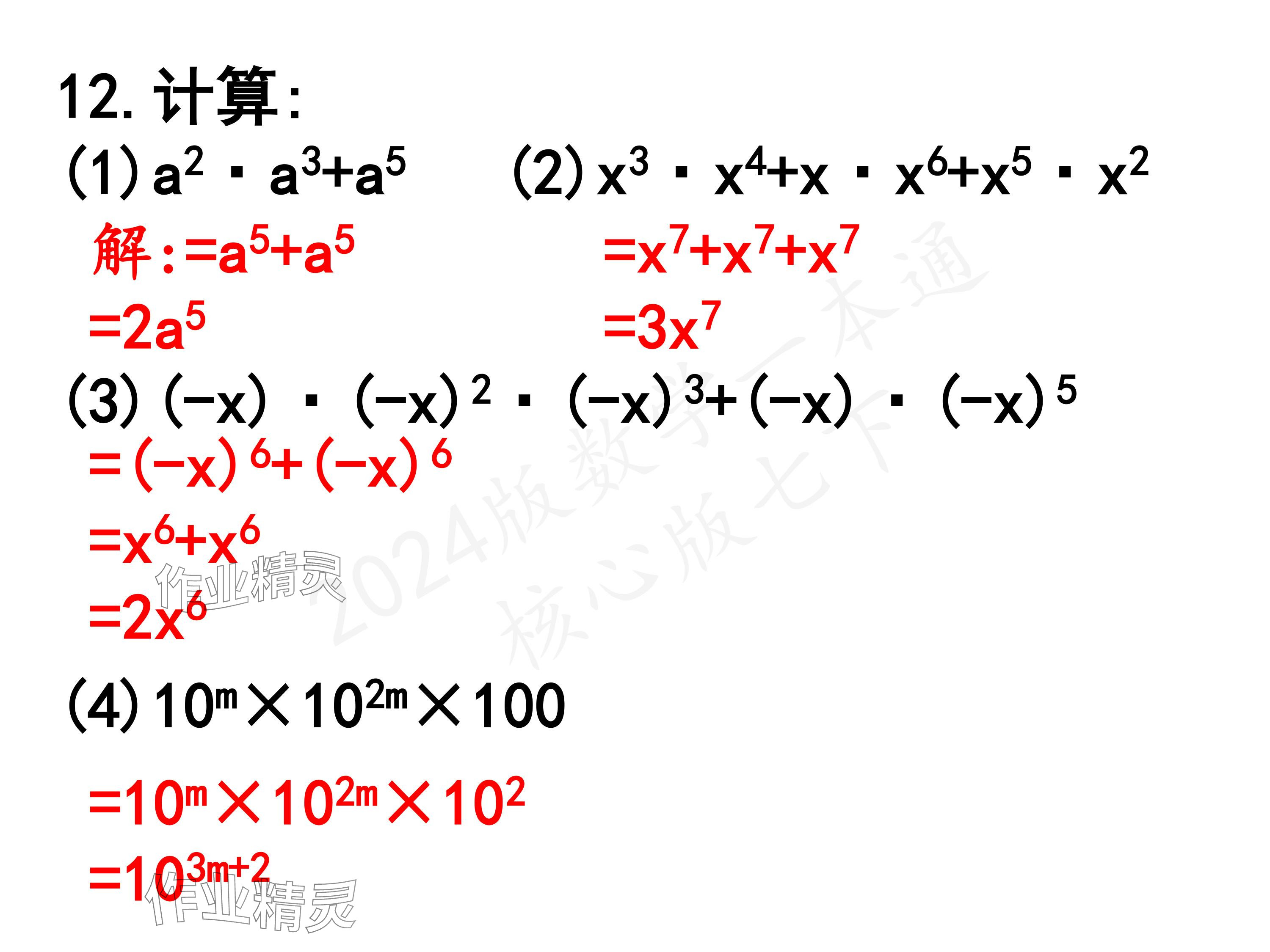 2024年一本通武汉出版社七年级数学下册北师大版 参考答案第24页