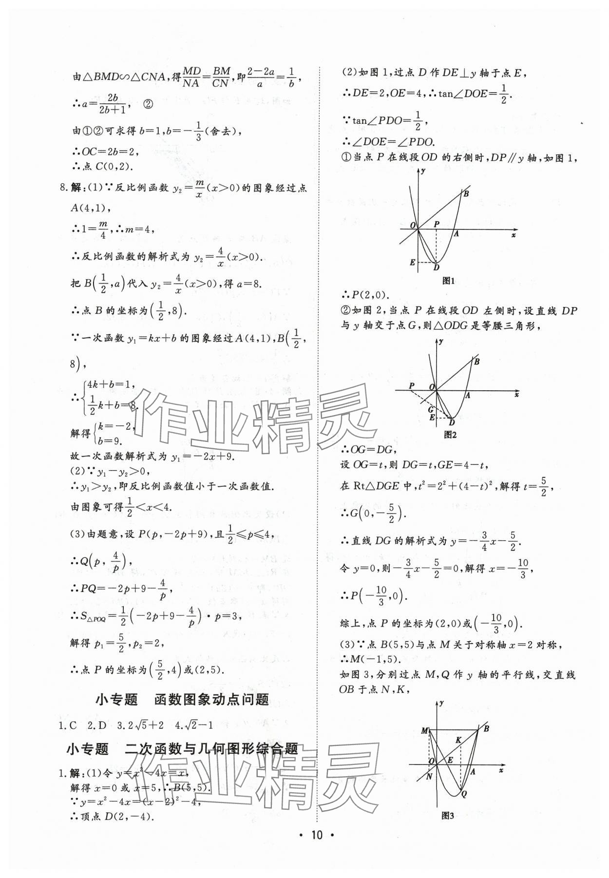 2024年湖北新中考備考與指導(dǎo)數(shù)學(xué) 參考答案第10頁(yè)