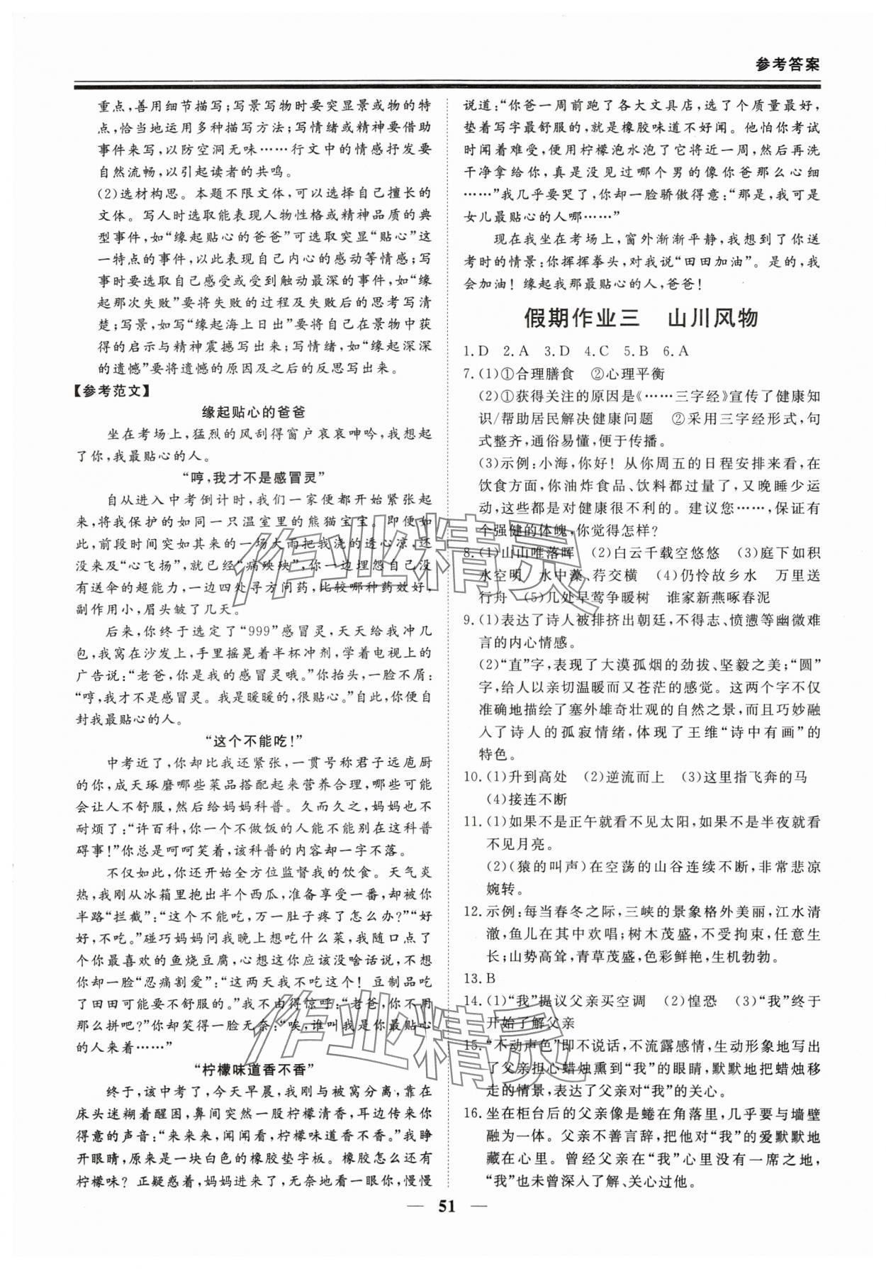 2025年新思維假期作業(yè)給力必刷題八年級(jí)語(yǔ)文 第3頁(yè)