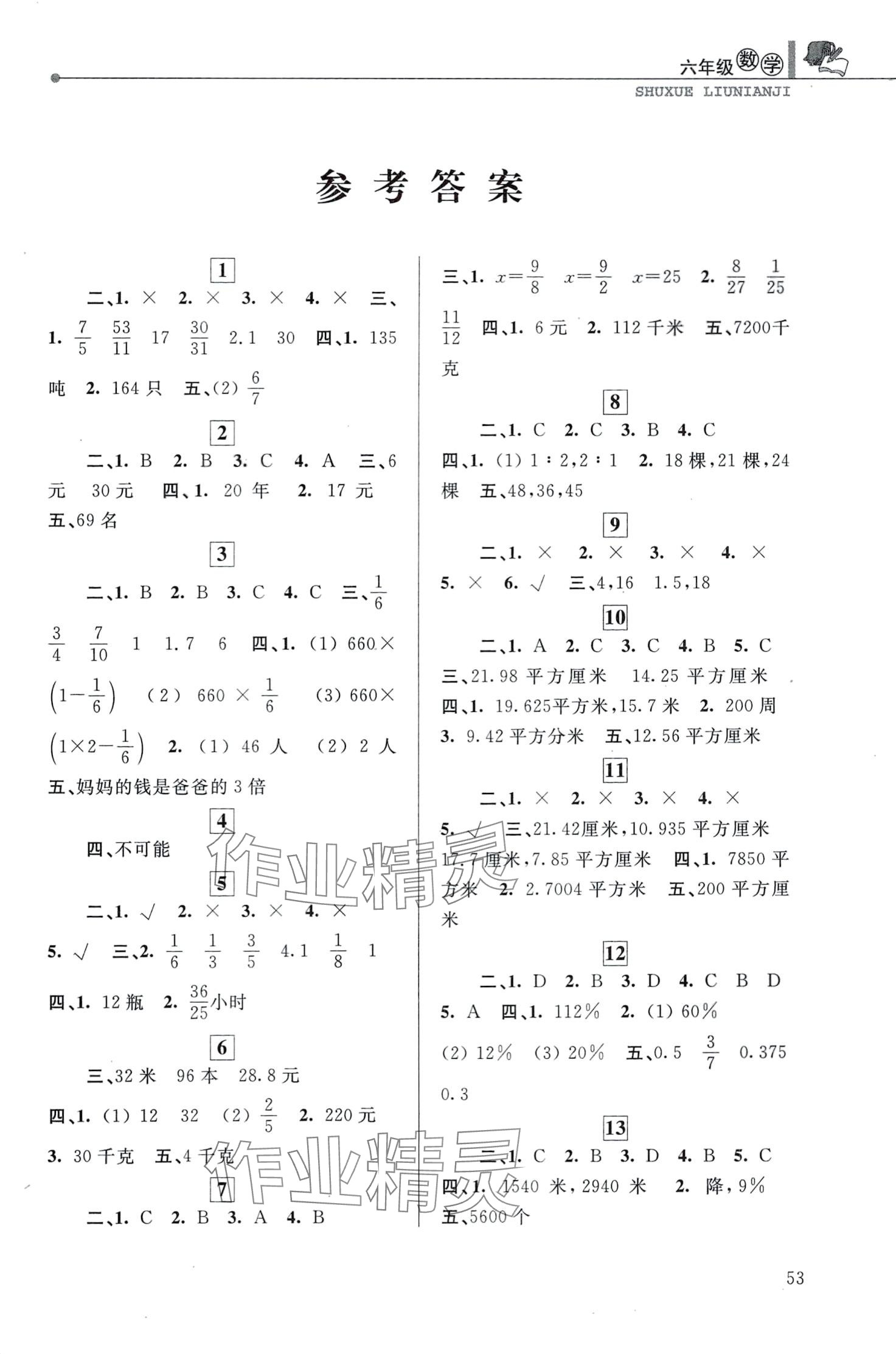 2024年藍(lán)天教育寒假優(yōu)化學(xué)習(xí)六年級(jí)數(shù)學(xué) 第1頁(yè)