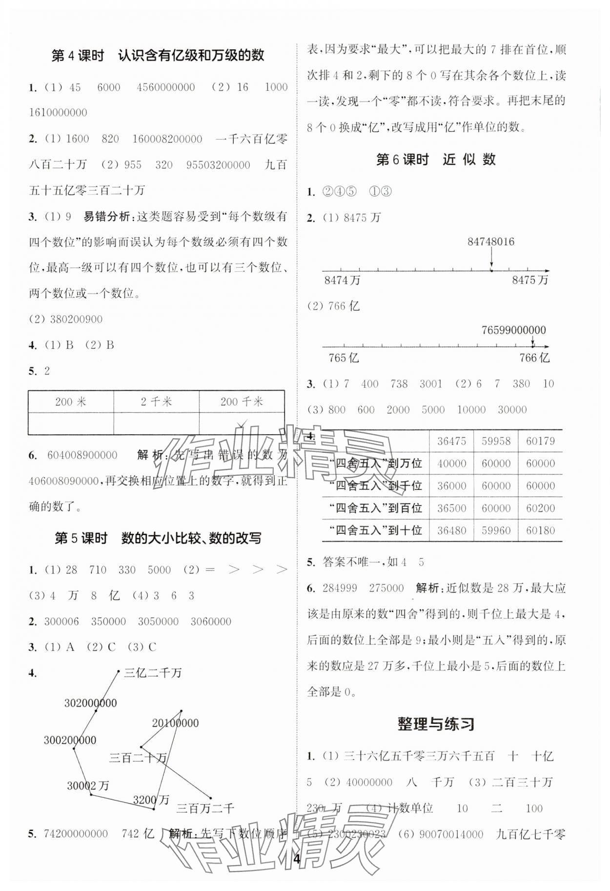 2024年通城學(xué)典課時(shí)作業(yè)本四年級(jí)數(shù)學(xué)下冊(cè)蘇教版 第4頁(yè)