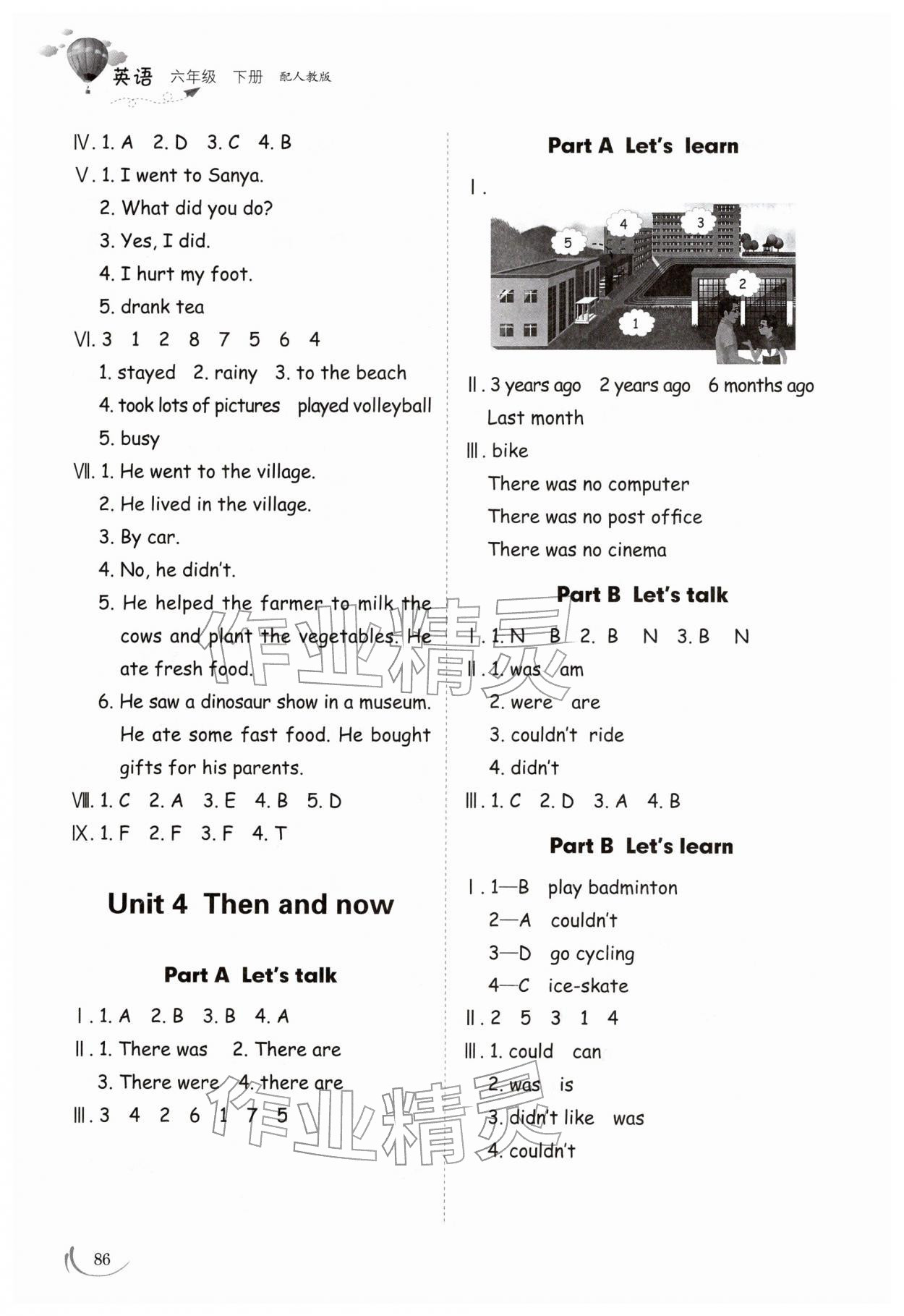 2026年同步练习册山东科学技术出版社六年级英语下册人教版&nbsp;参考答案第17页