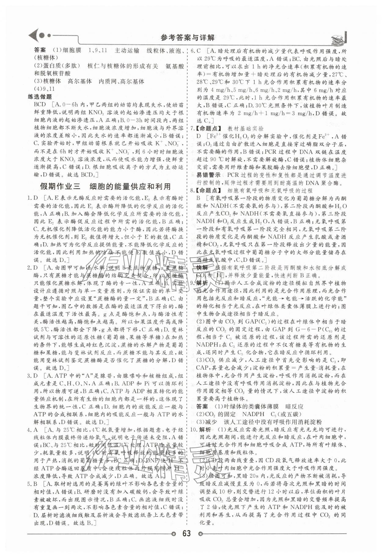 2026年快乐假期讲练测高二生物&nbsp;第3页