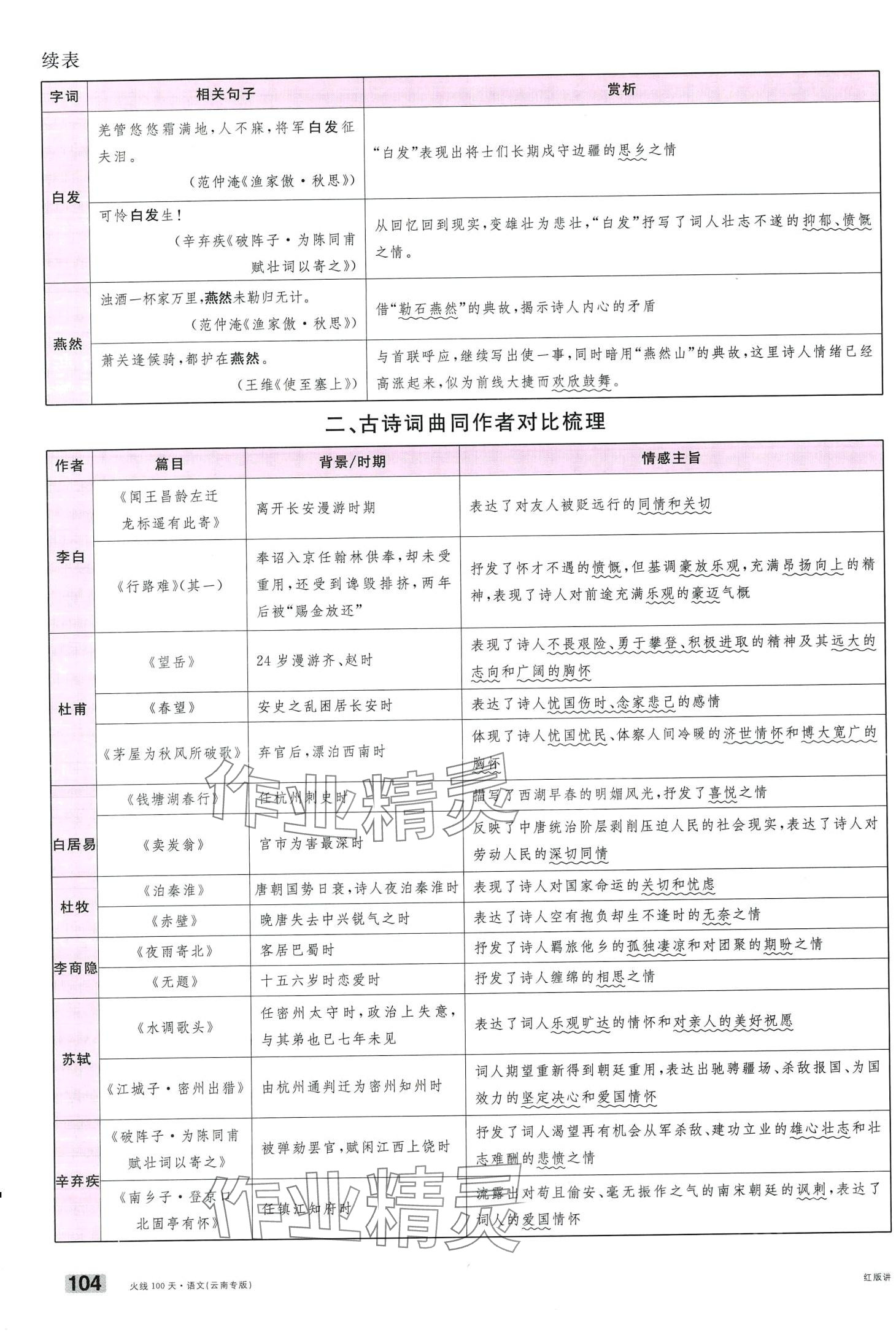 2024年火線100天語文中考云南專版 第104頁