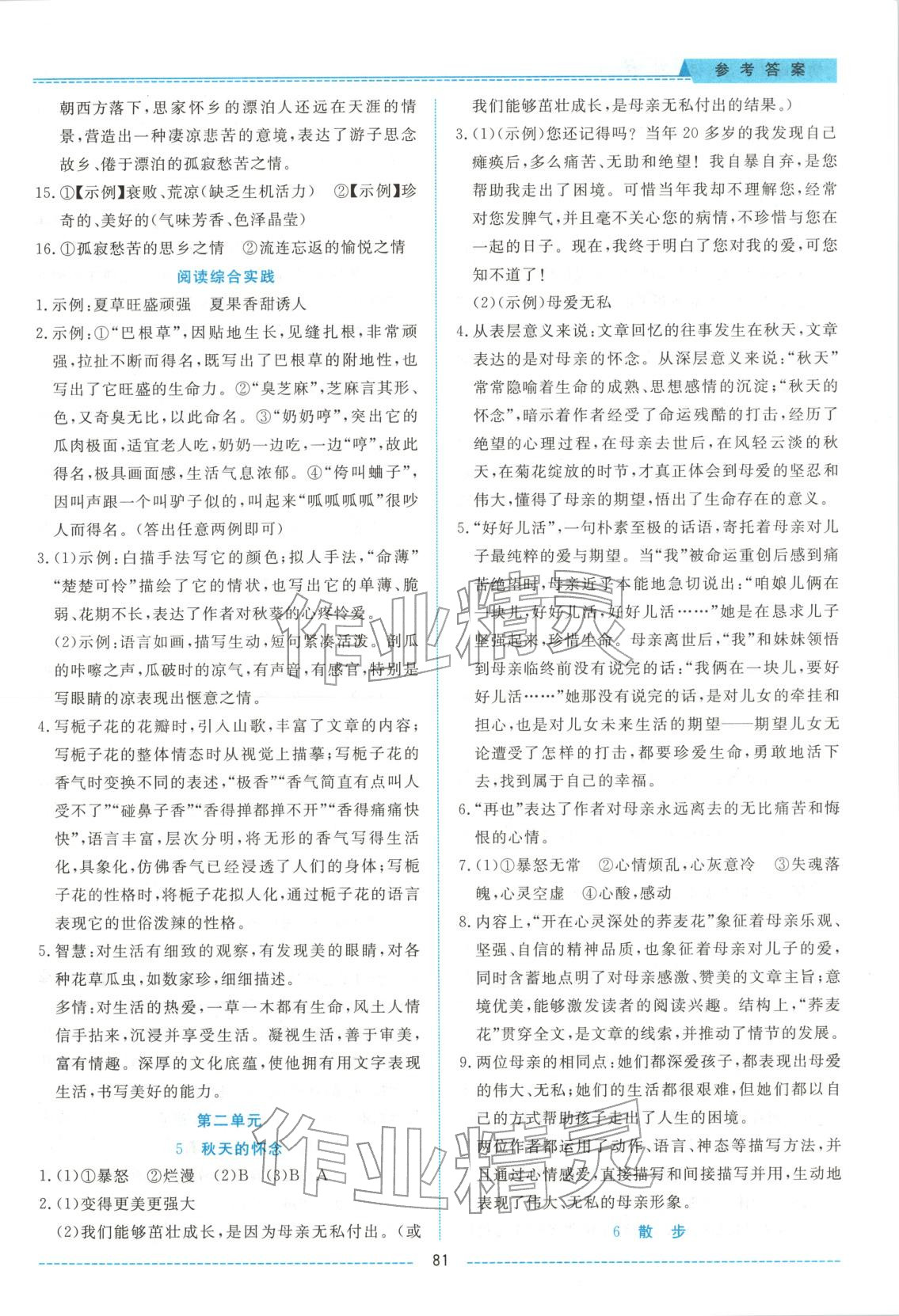 2025年績優(yōu)課堂高效提升滿分備考七年級語文上冊人教版 第3頁