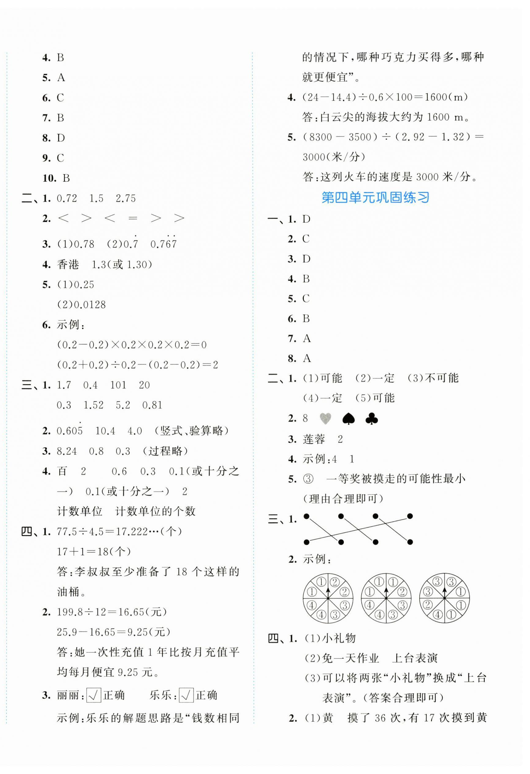 2024年53全優(yōu)卷五年級數(shù)學上冊人教版 第4頁