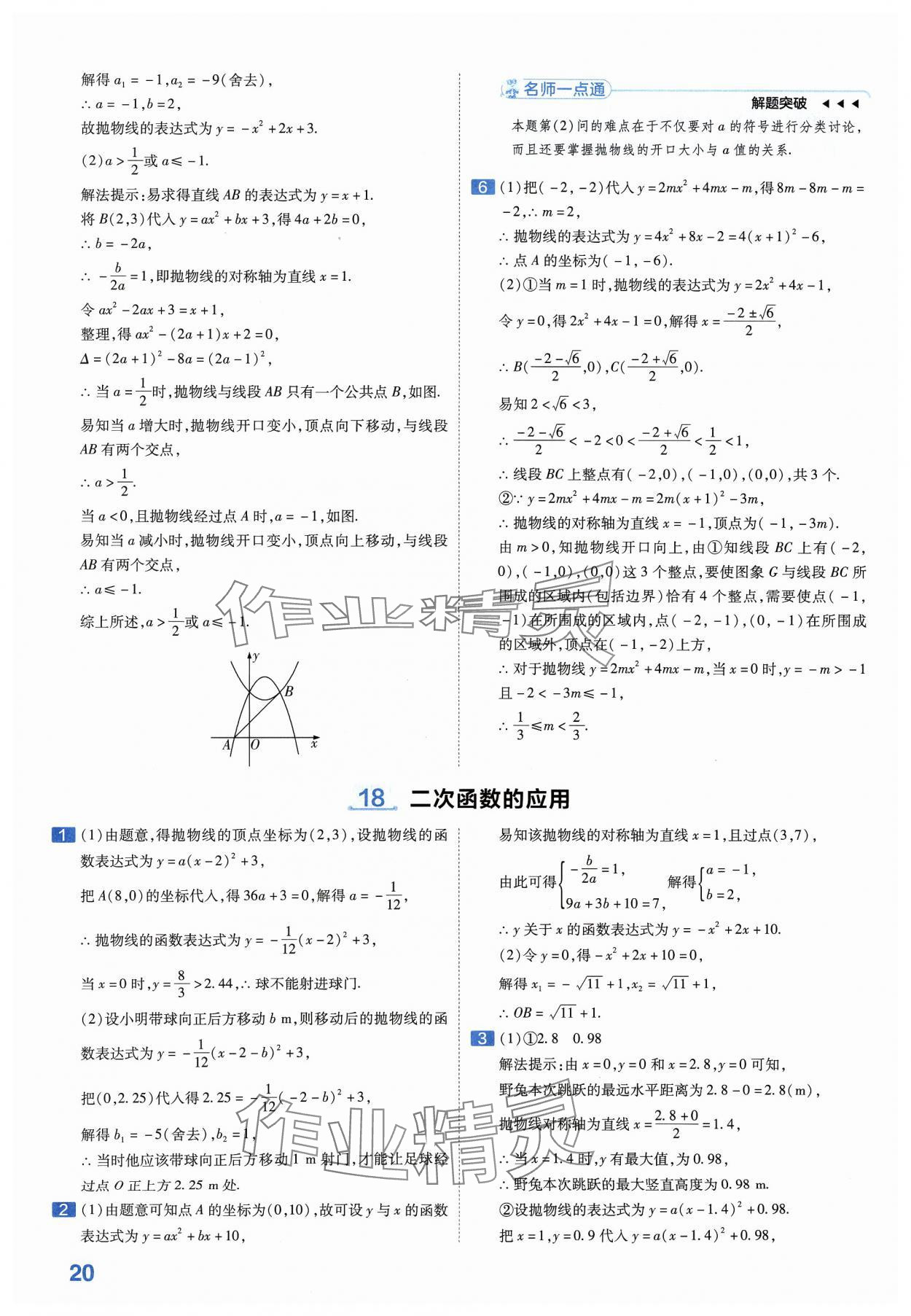 2024年金考卷中考45套匯編數(shù)學(xué)河南專版紫色封面 參考答案第20頁