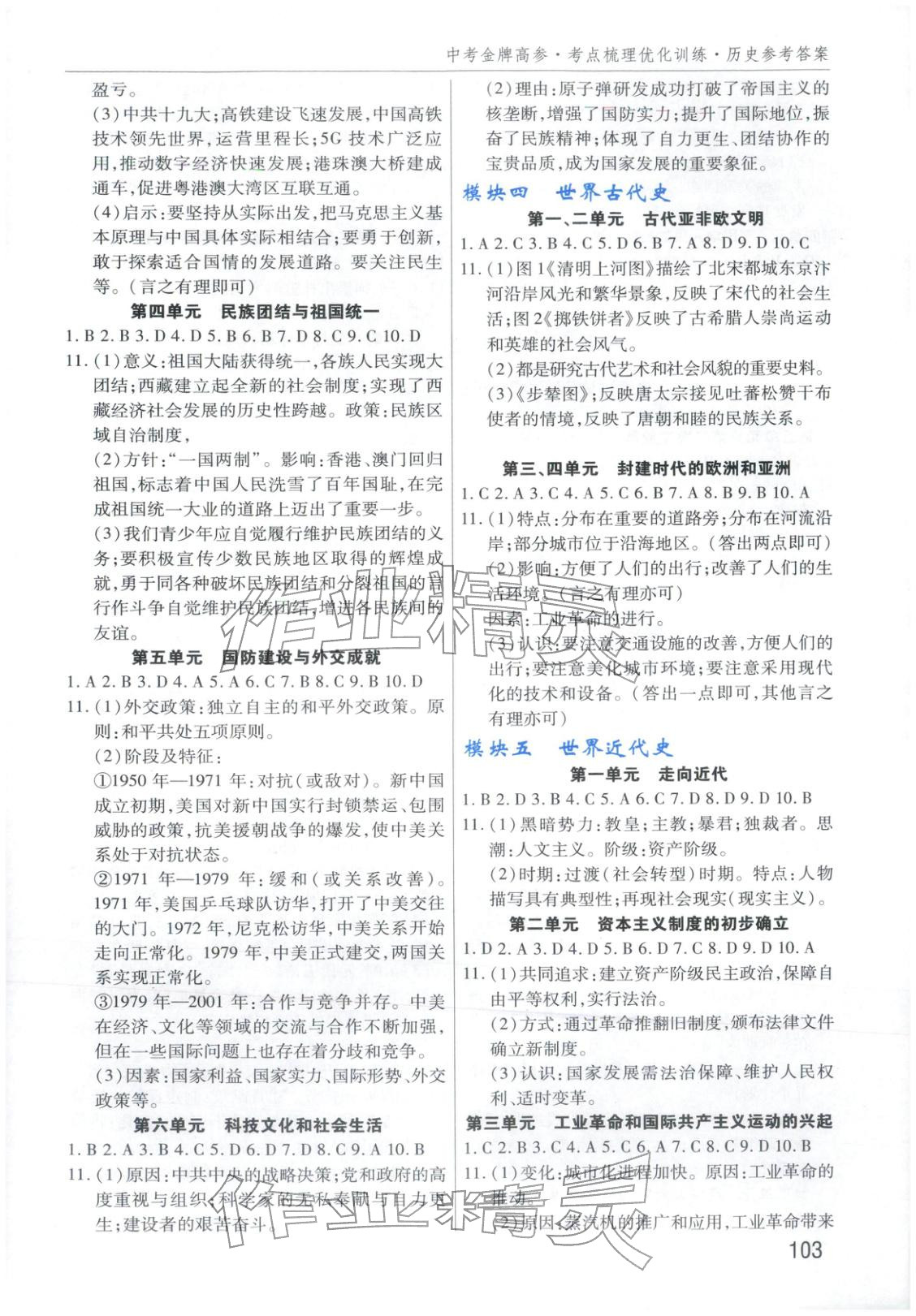 2026年中考金牌高参历史&nbsp;第3页