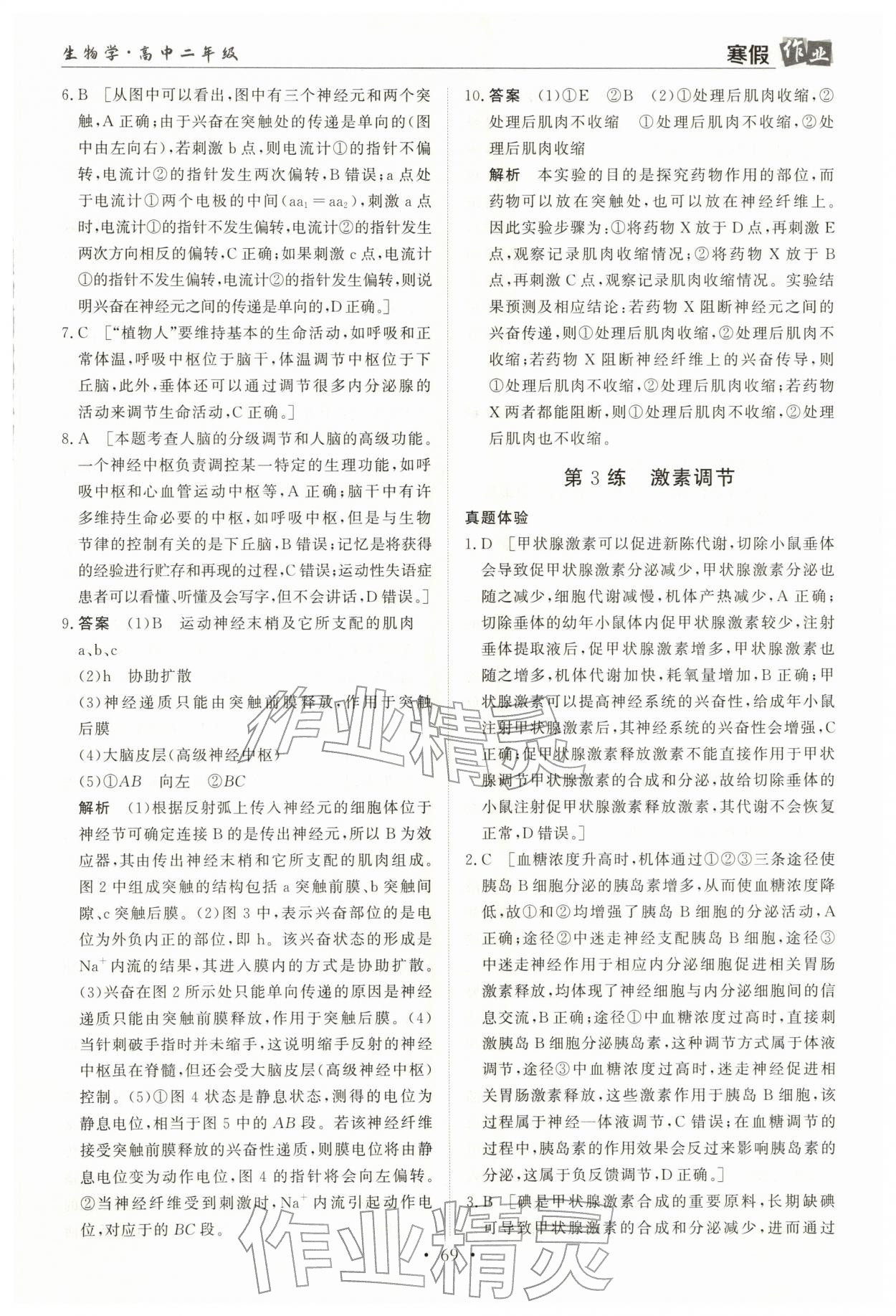 2026年寒假作業(yè)蘭州大學出版社高二生物全一冊人教版&nbsp;第3頁