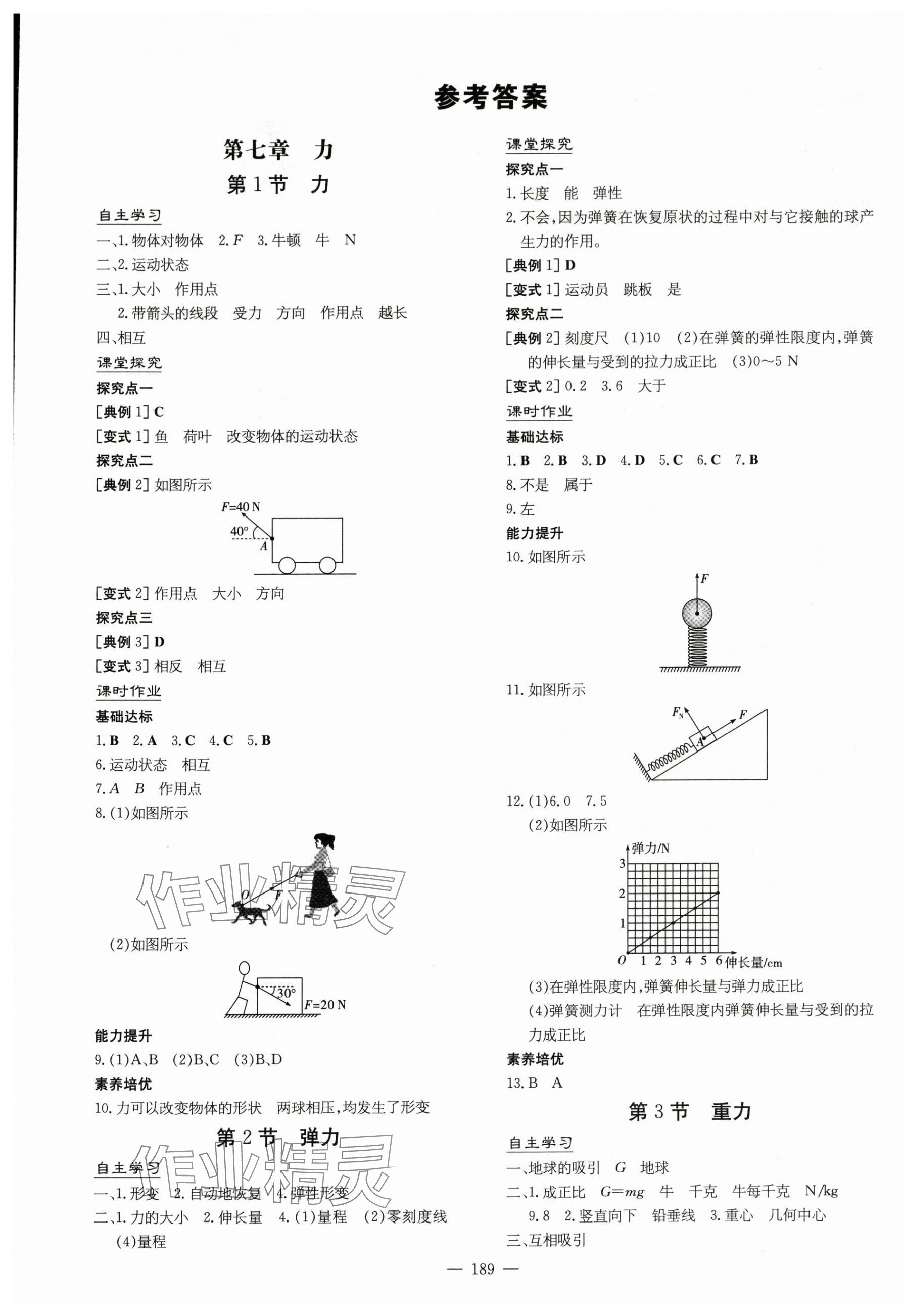 2024年初中同步学习导与练导学探究案八年级物理下册人教版 第1页