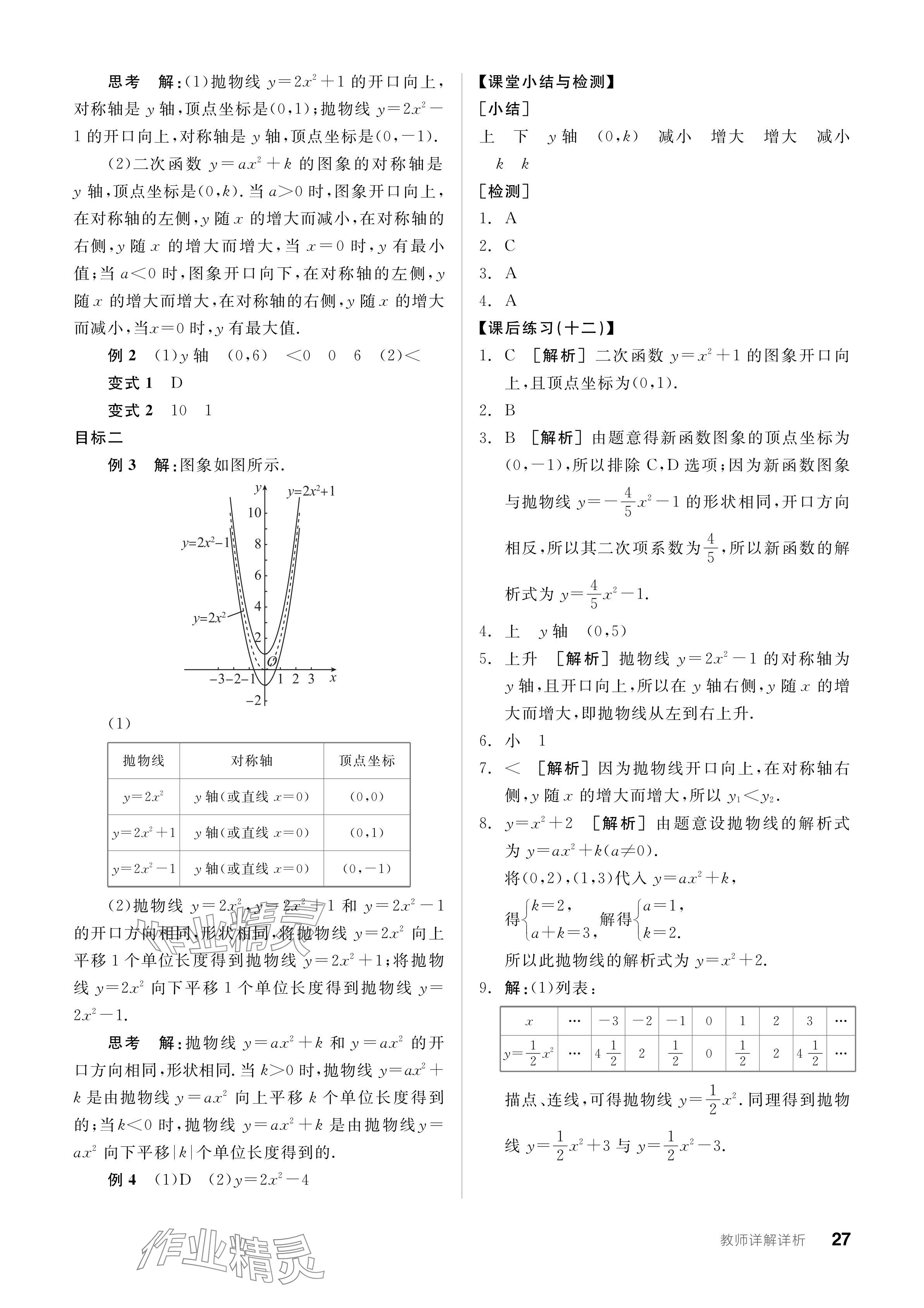 2023年全品學練考九年級數(shù)學全一冊人教版廣東專版 參考答案第27頁