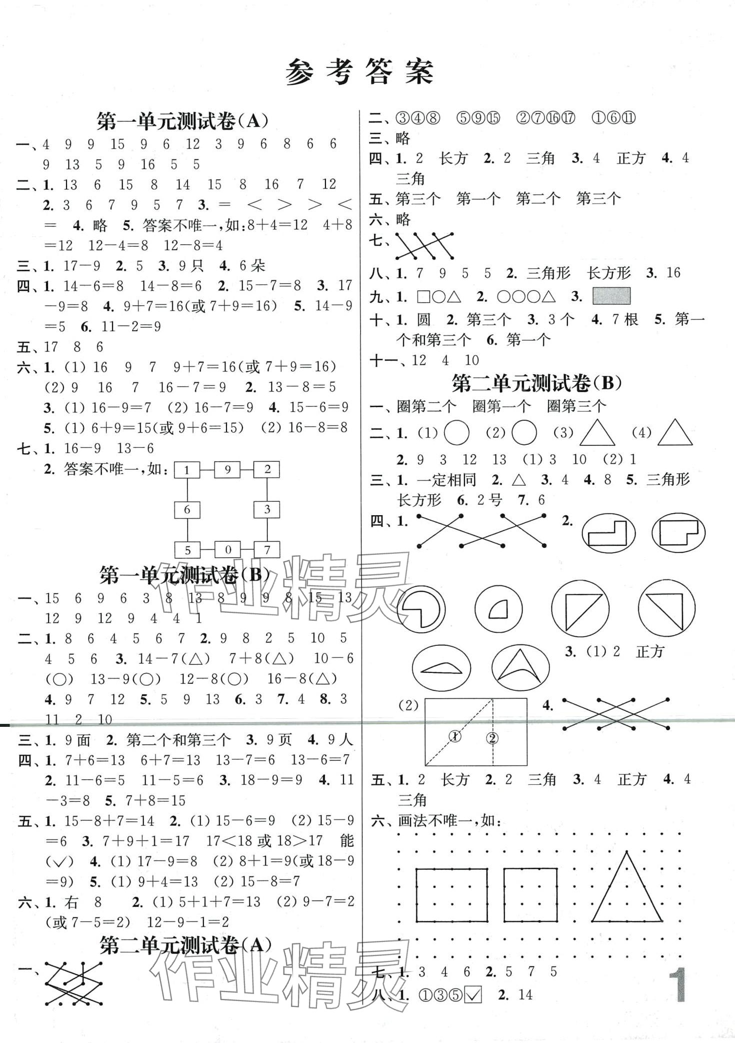 2024年隨堂測試卷江蘇鳳凰美術(shù)出版社一年級(jí)數(shù)學(xué)下冊(cè)江蘇版 第1頁