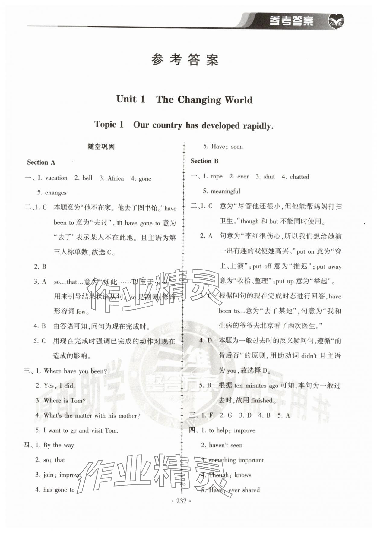 2025年仁爱英语同步练习册九年级英语全一册仁爱版 第1页