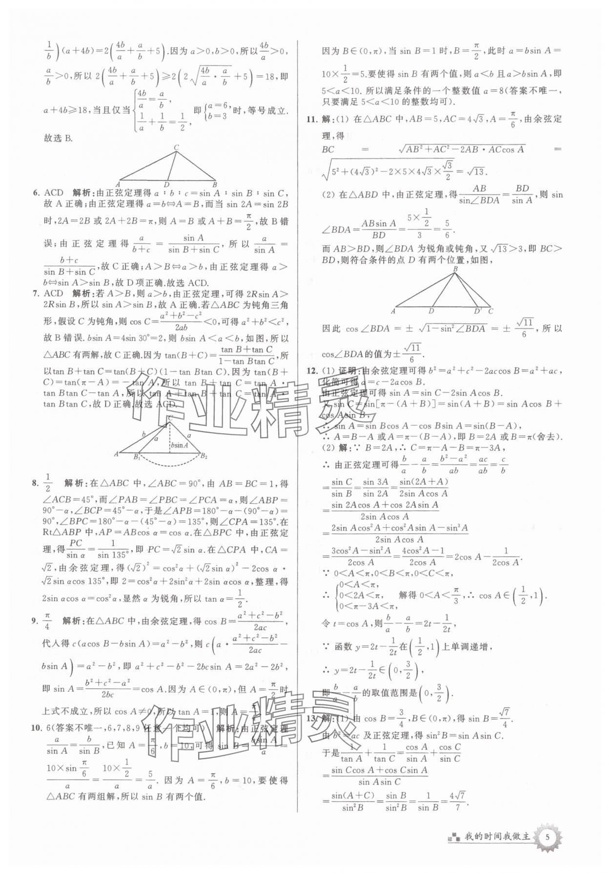 2025年最高考假期作業(yè)高一數(shù)學(xué)全國版 第5頁