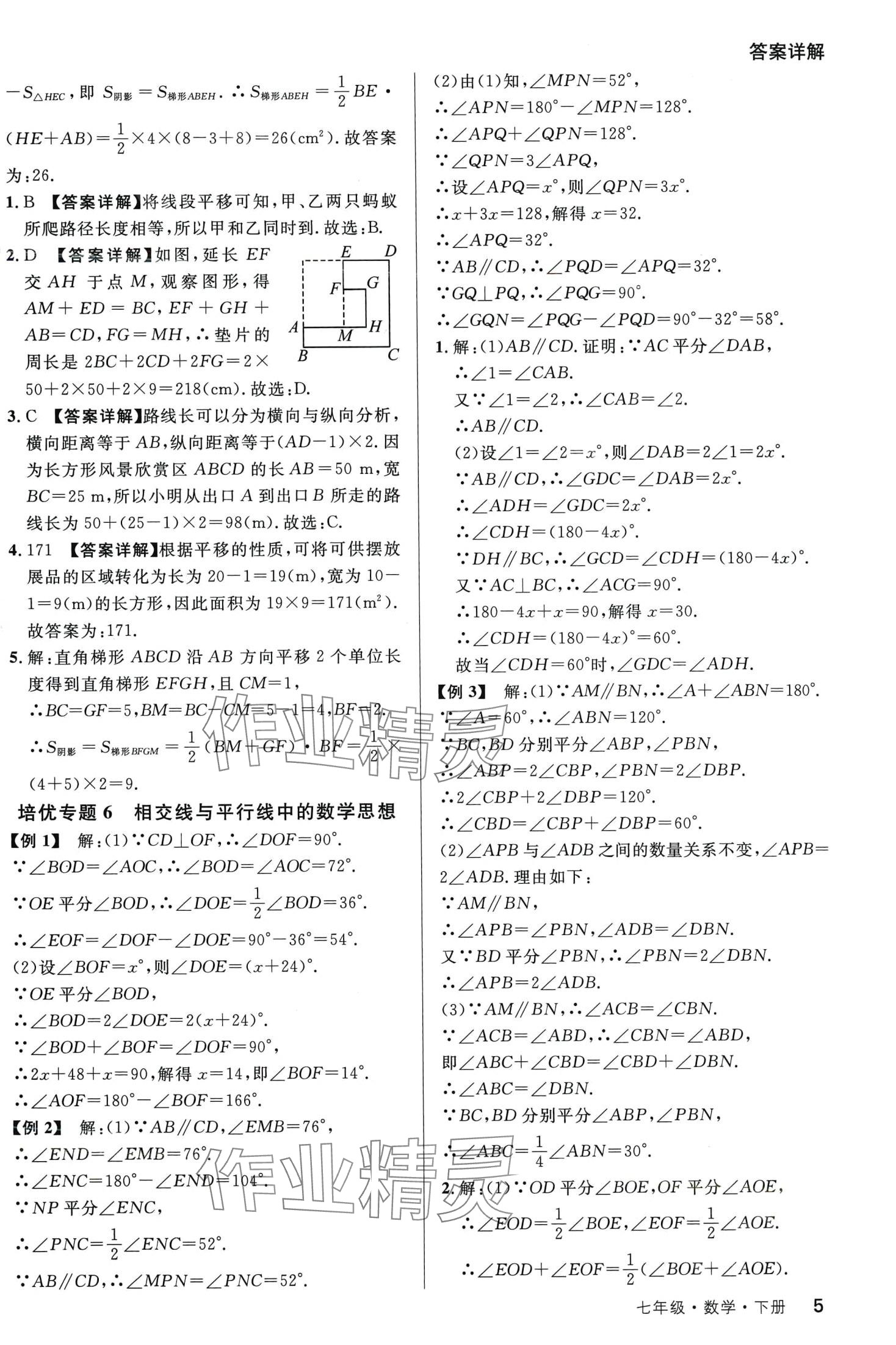 2024年周末練一練七年級數學下冊人教版 第5頁