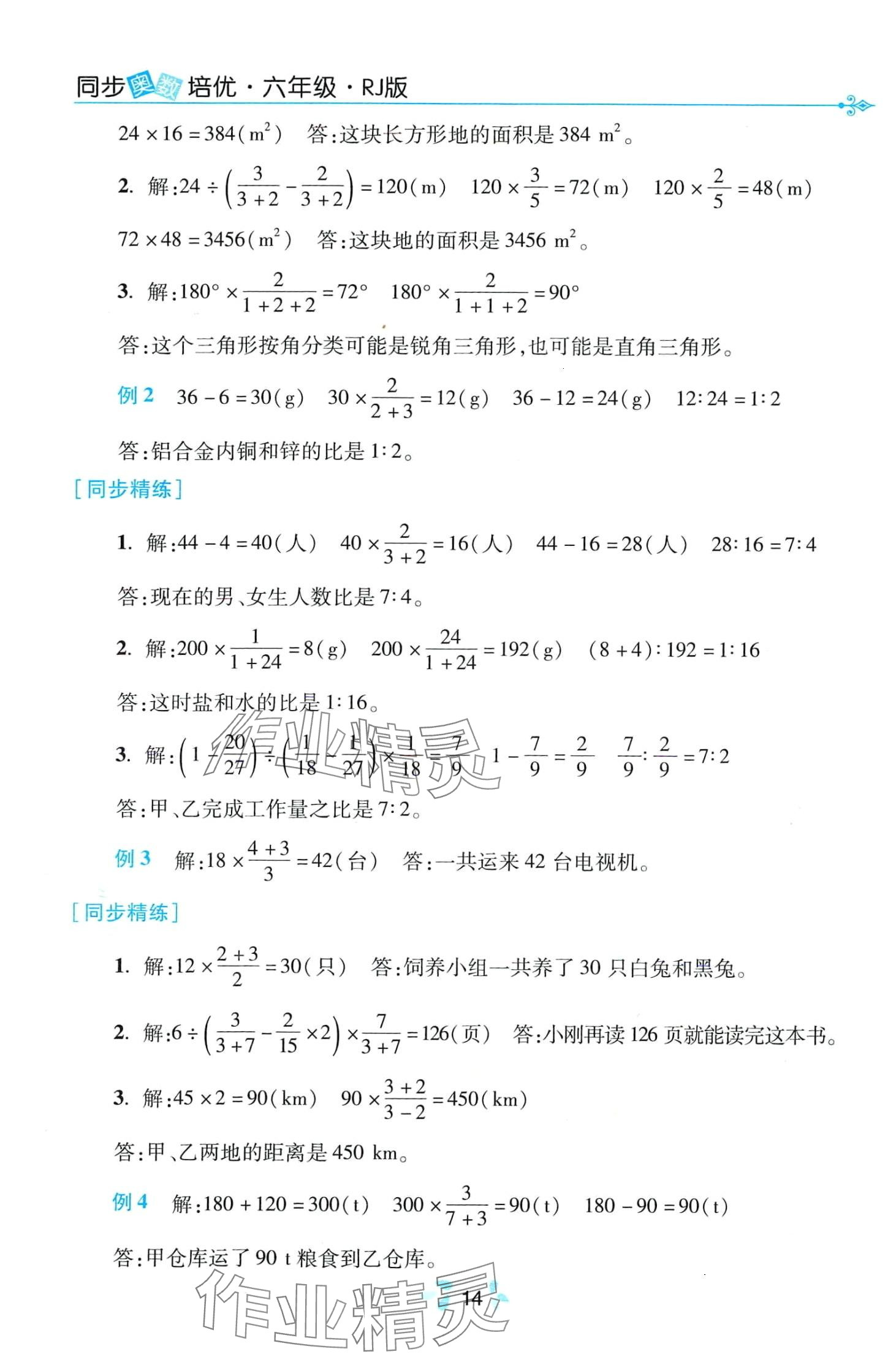 2024年同步奥数培优六年级数学全一册人教版 第14页