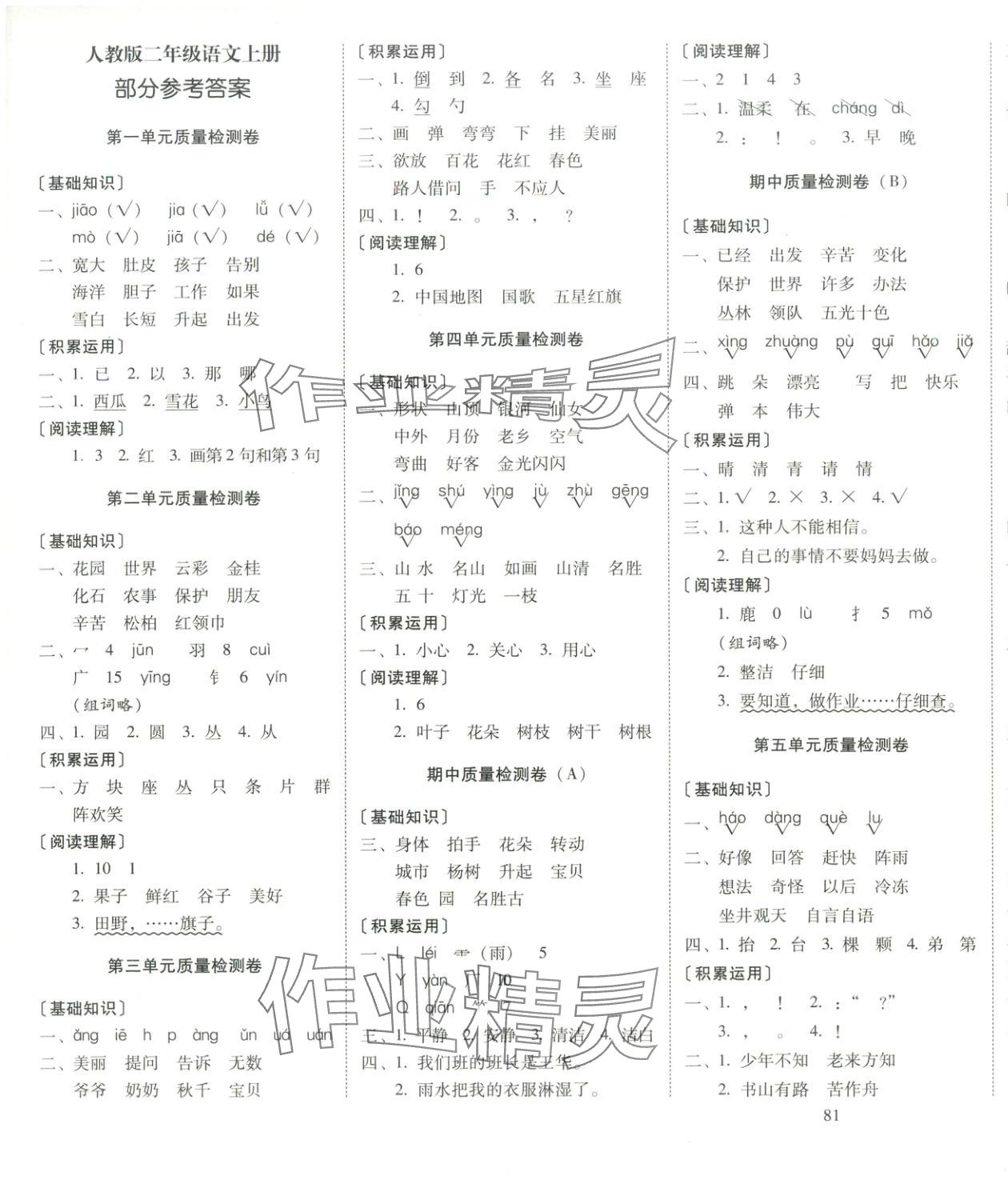 2025年云南师大附小一线名师核心试卷二年级语文上册人教版 第1页