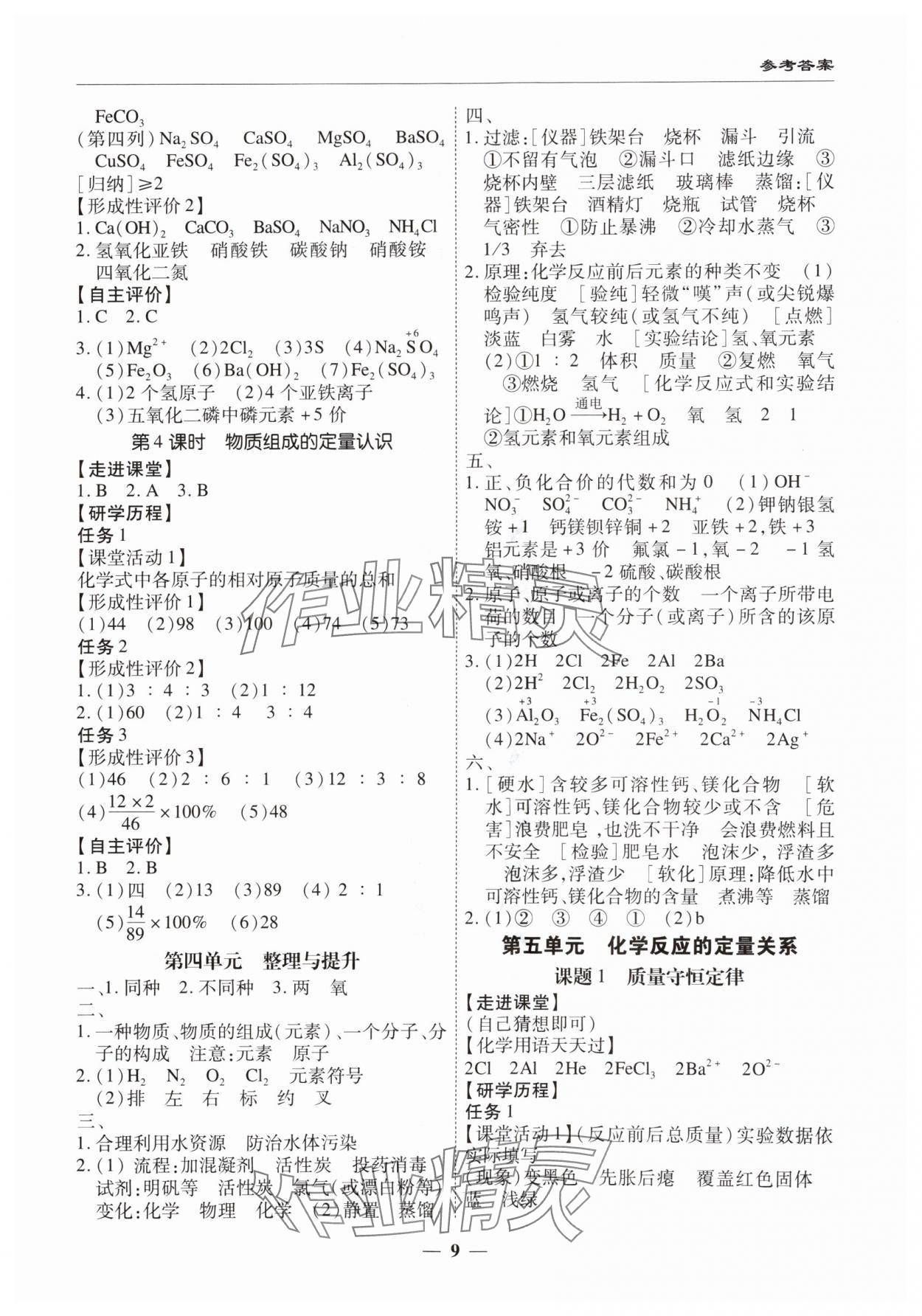 2024年新课程新策略复习篇九年级化学&nbsp;第9页