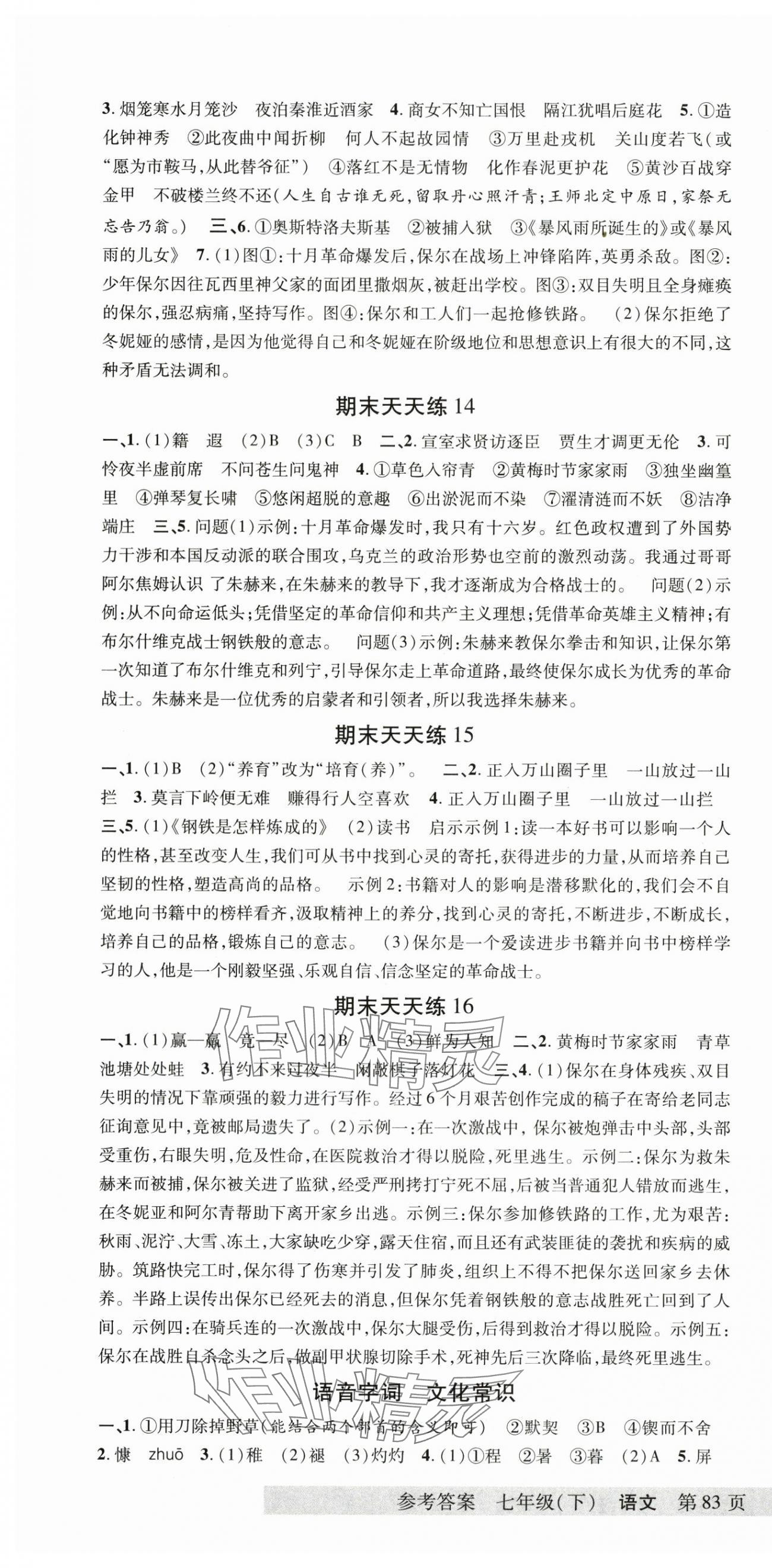 2025年初中各地期末測試大考卷七年級語文下冊人教版浙江專版 第4頁