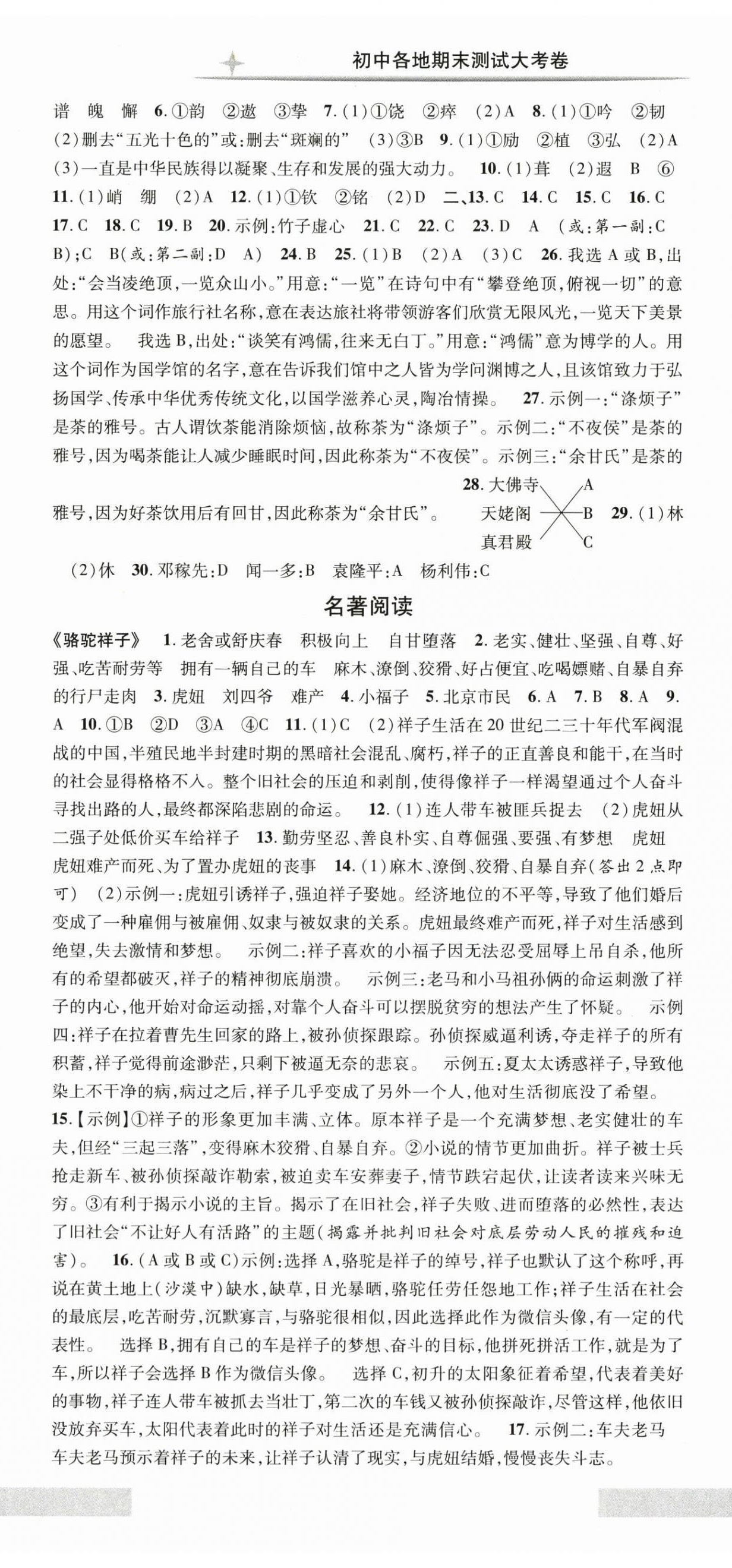 2025年初中各地期末測(cè)試大考卷七年級(jí)語(yǔ)文下冊(cè)人教版浙江專版 第5頁(yè)