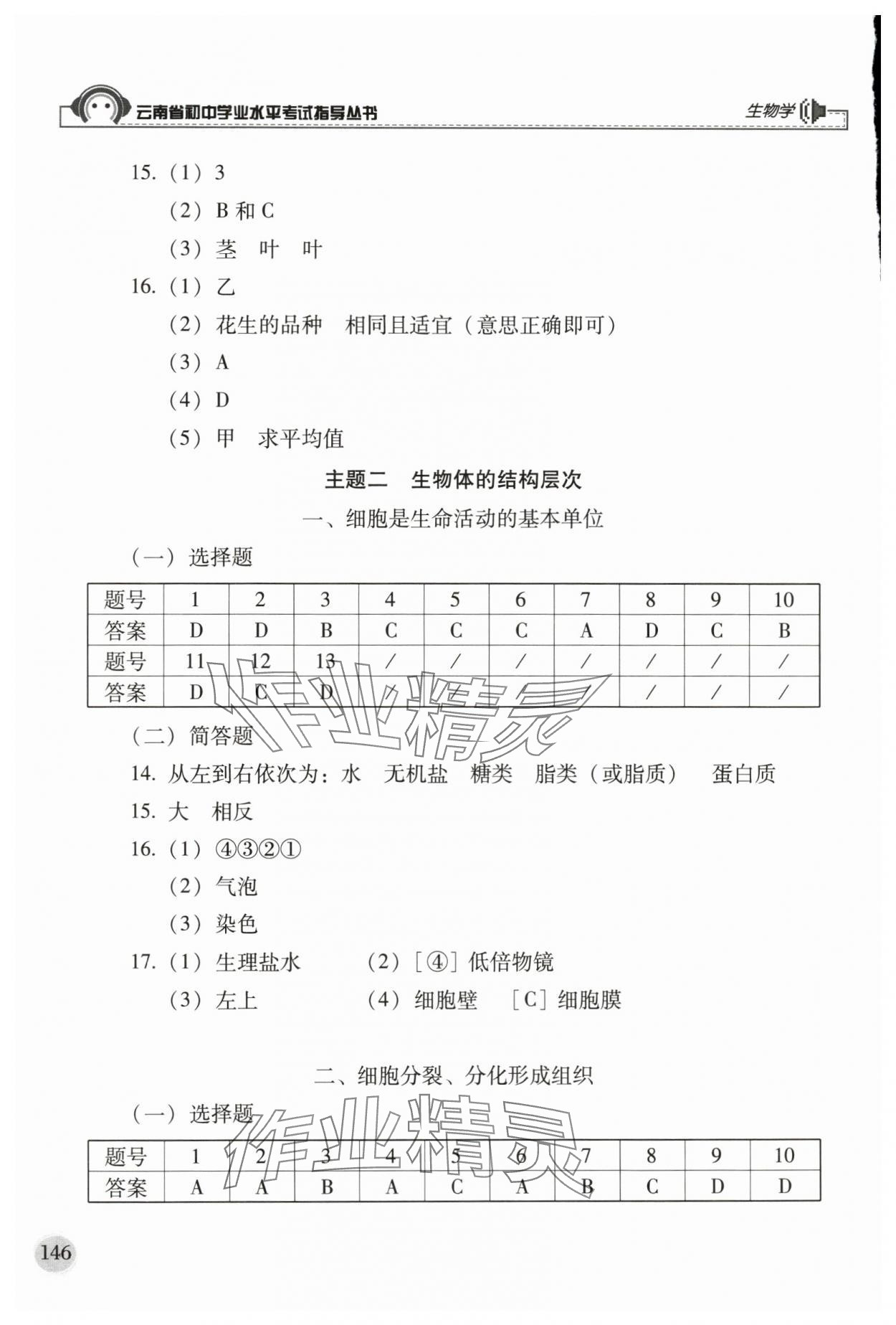 2024年云南省初中學(xué)業(yè)水平考試指導(dǎo)叢書生物中考 第2頁(yè)