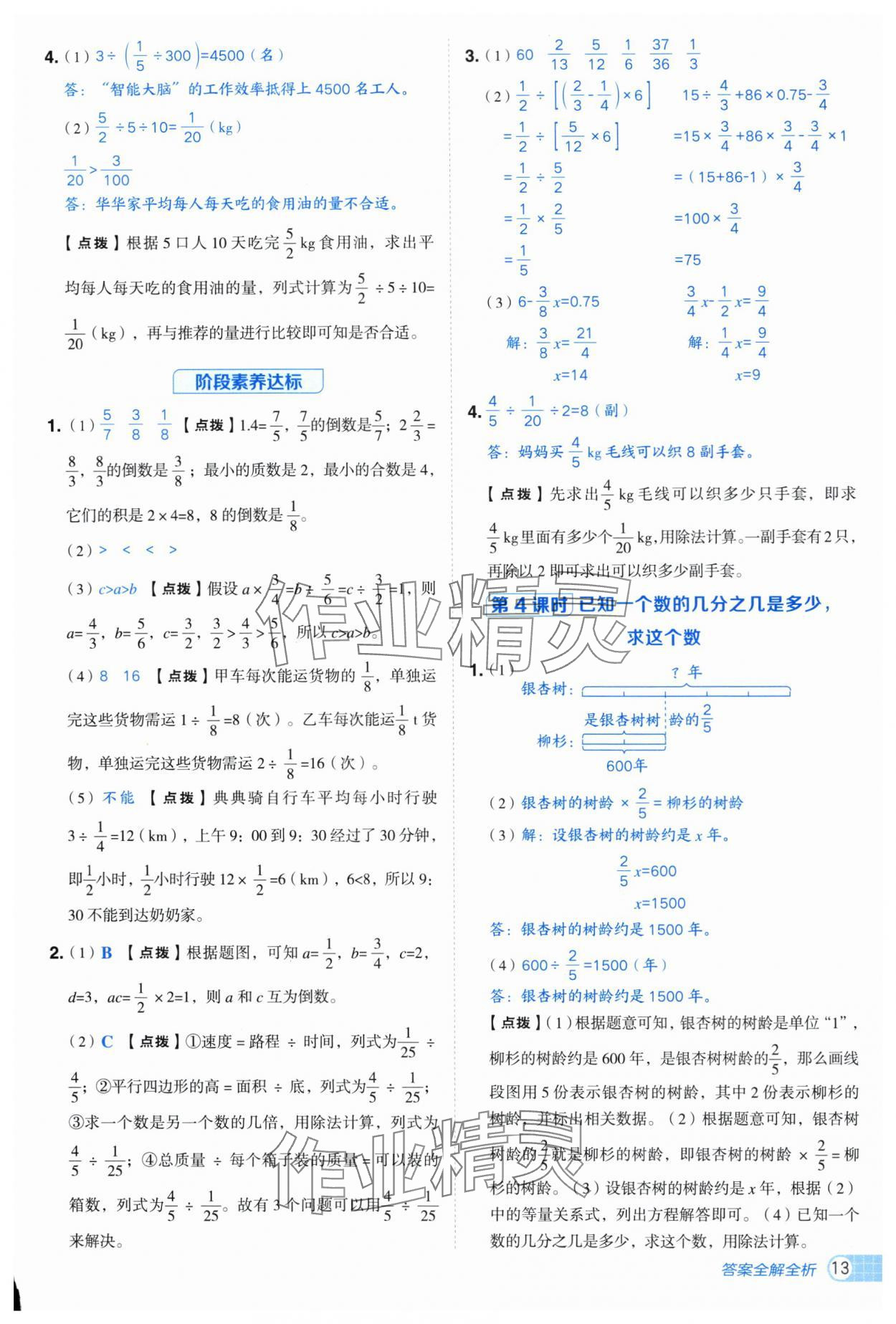 2025年綜合應(yīng)用創(chuàng)新題典中點(diǎn)六年級(jí)數(shù)學(xué)上冊(cè)人教版（Y）版寧夏專版 第13頁(yè)