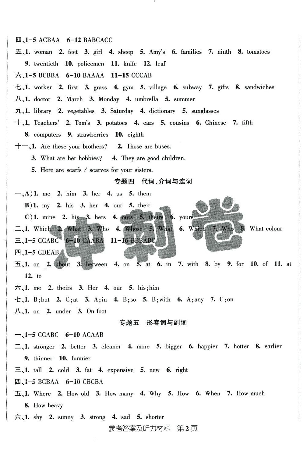 2024年小学总复习冲刺卷小升初英语 第2页