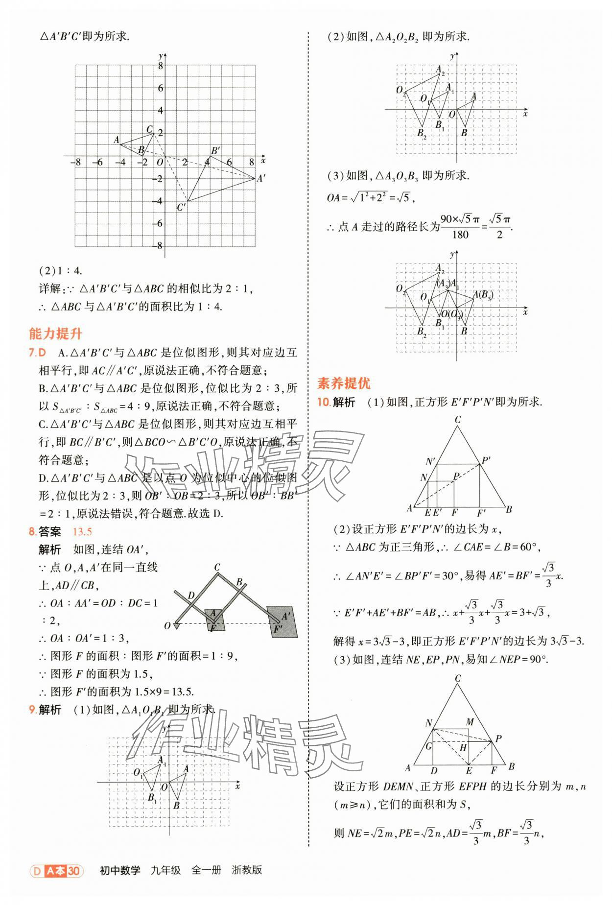 2025年5年中考3年模拟九年级数学全一册浙教版 第30页