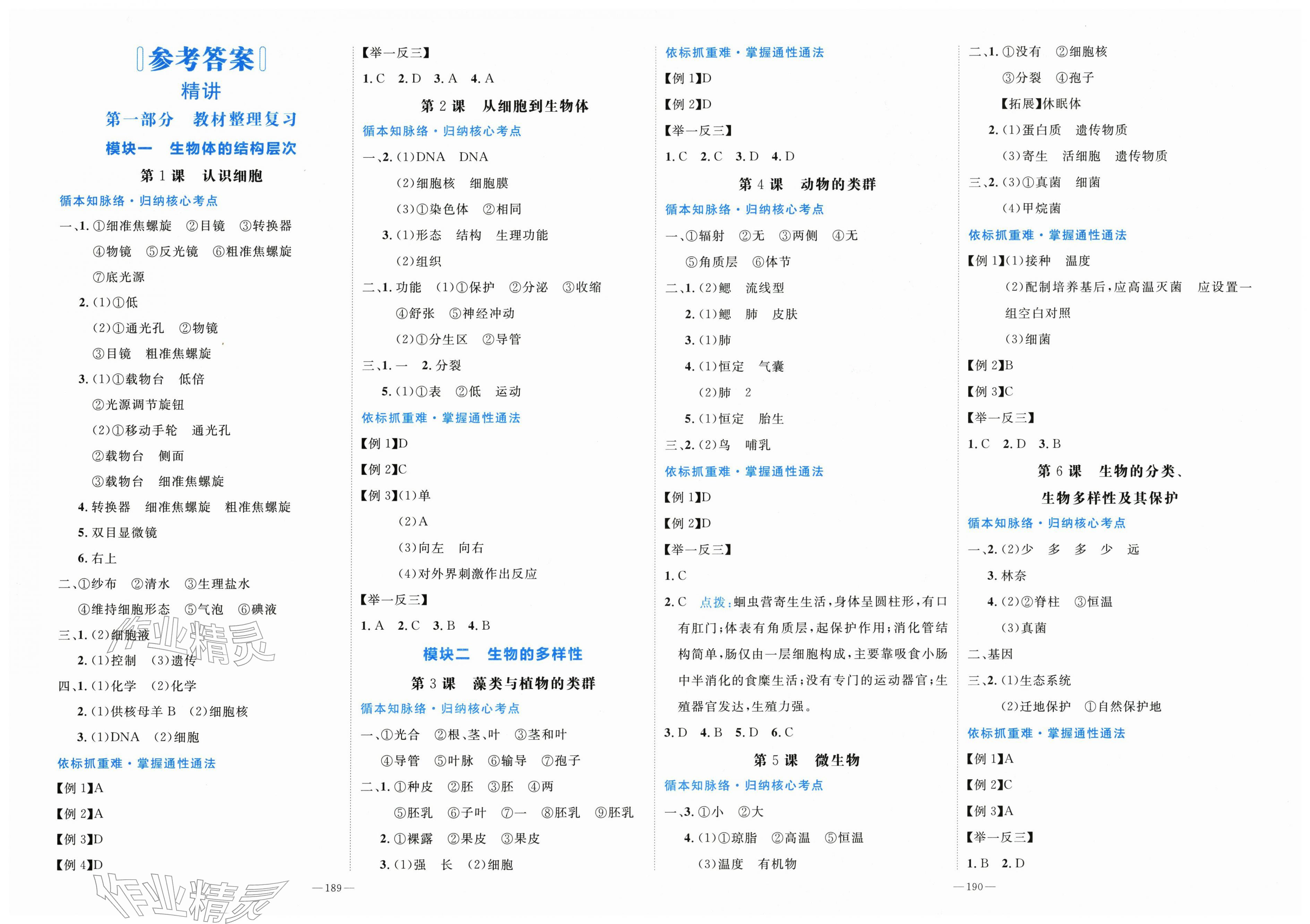 2026年中考总复习武汉出版社生物&nbsp;第1页