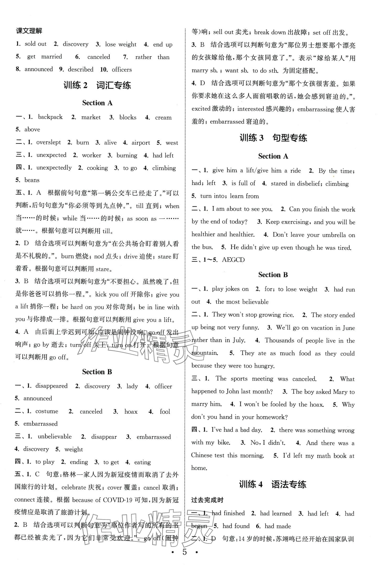 2024年通城学典组合训练九年级英语下册人教版 第5页